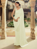 Apricot Soft Net Saree With Unstitched Blouse