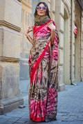 Classic Handloom Weaving Satin Silk Saree With Blouse Piece At Clothsvilla Fashion
