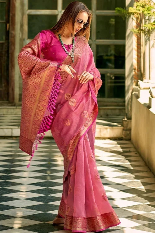 Banarasi Tissue Soft Silk Saree with Butti Blouse