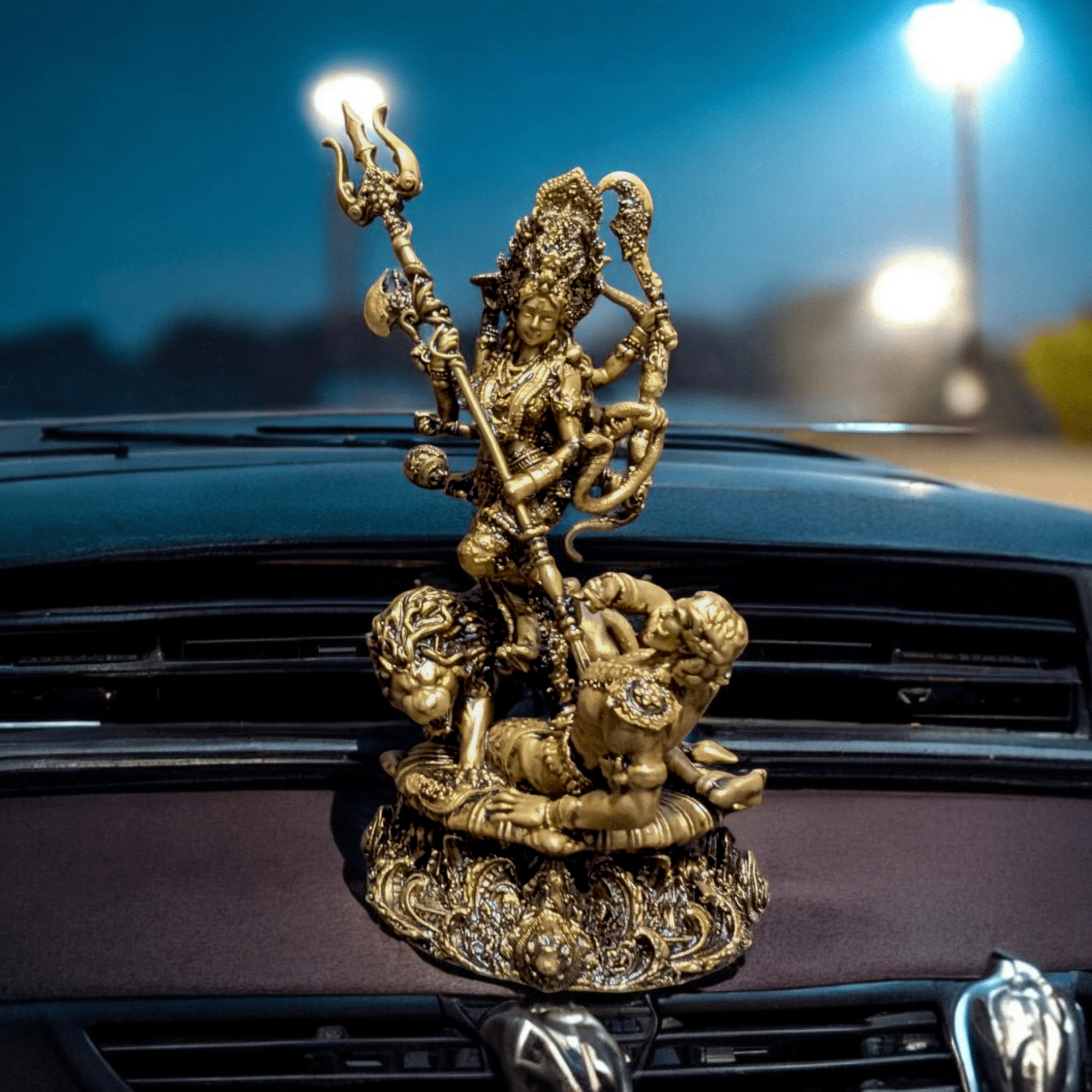 Durga Mata and Mahishasur Vadh – Shakti That Shields You (Premium Car dashboard) - Fabzie - Home Decor Elegance