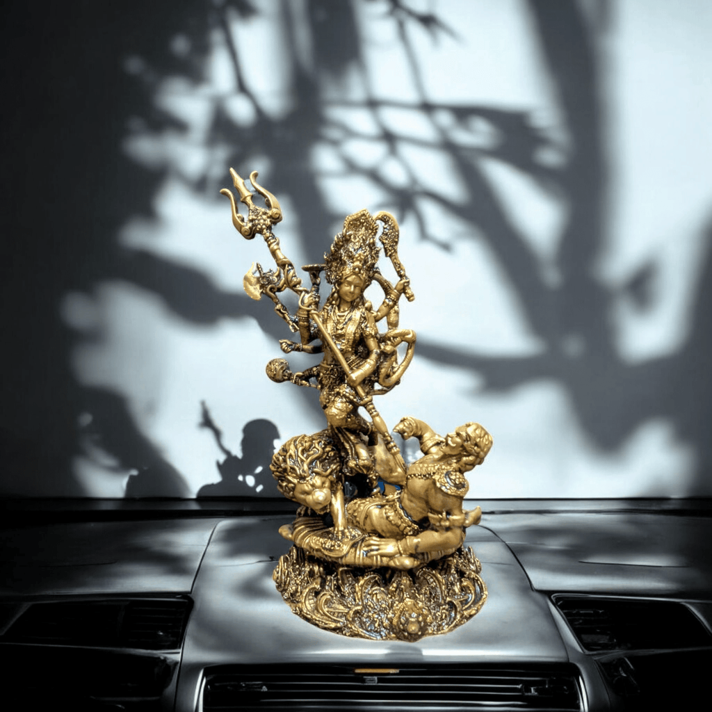 Durga Mata and Mahishasur Vadh – Shakti That Shields You (Premium Car dashboard) - Fabzie - Home Decor Elegance
