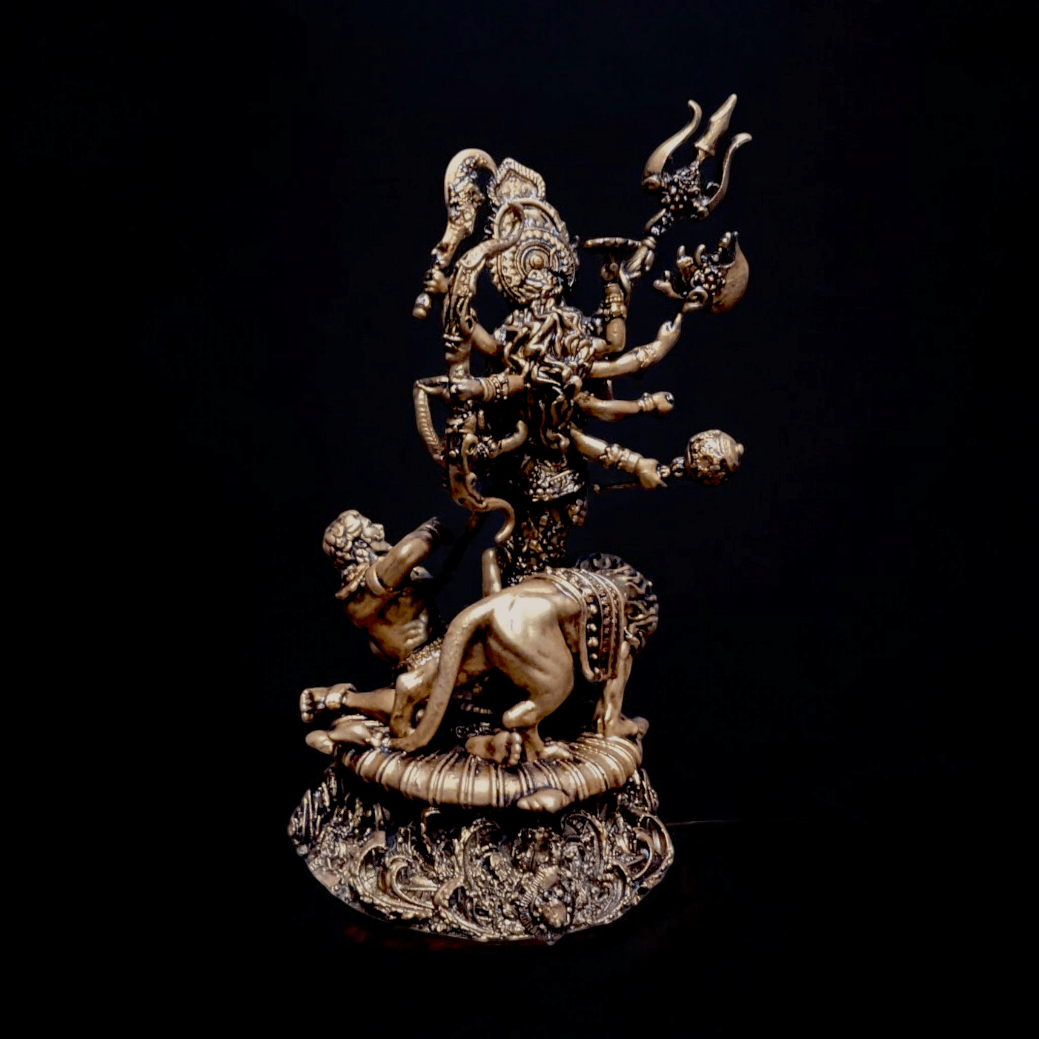Durga Mata and Mahishasur Vadh – Shakti That Shields You (Premium Car dashboard) - Fabzie - Home Decor Elegance