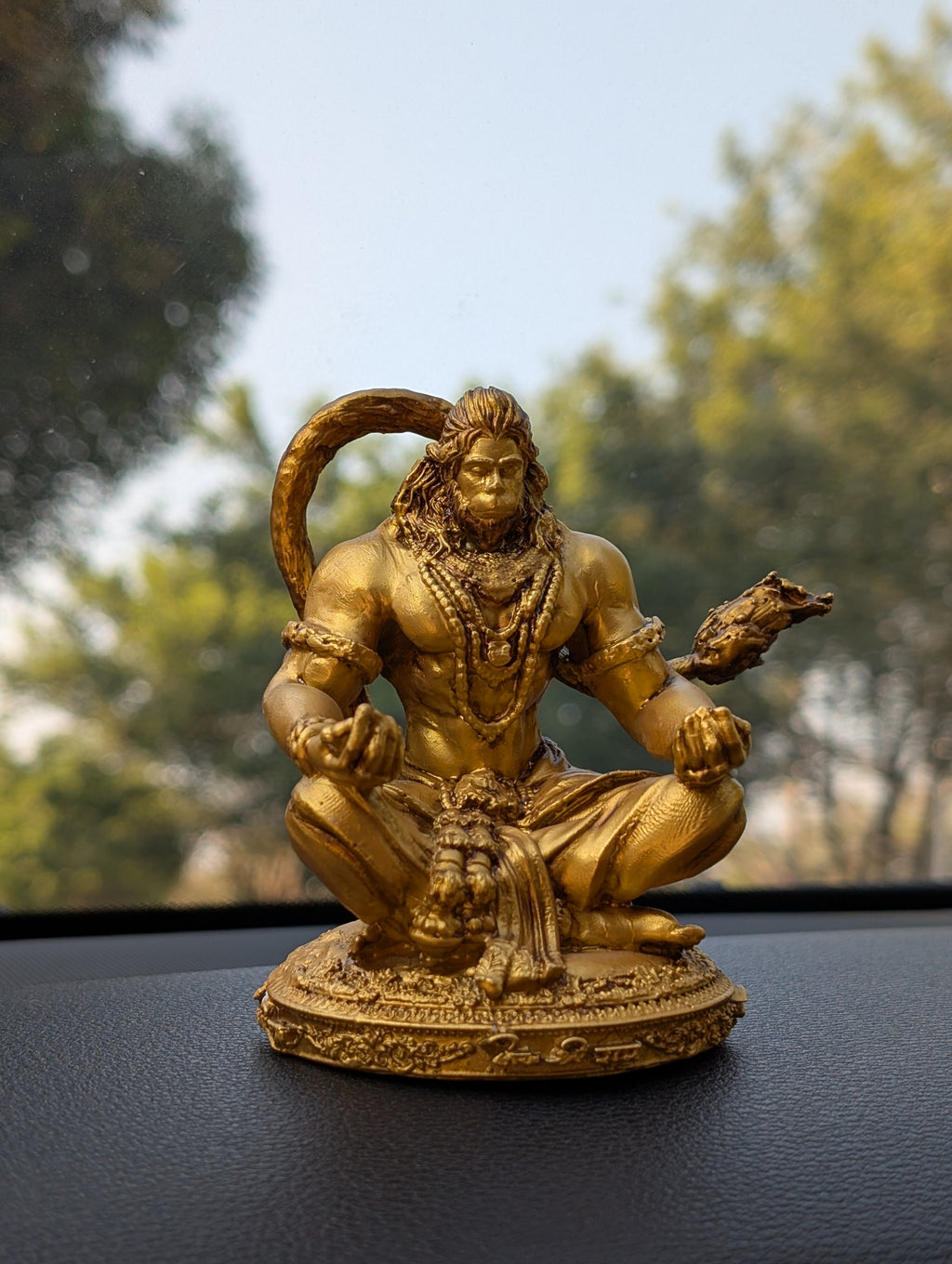 Hanuman Ji Meditation - Upanishad Mandukya (Car Dashboard) - Fabzie - Home Decor Elegance