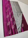 Traditional Magenta Soft Silk Saree With Excellent Blouse Piece