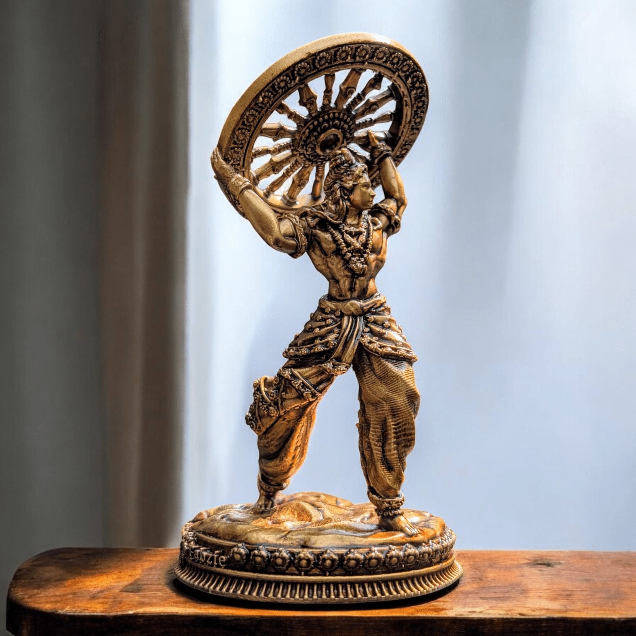 Krishna’s Divine Fury – When God Broke His Oath for His Devotee’s Vow - Car Dashboard - Fabzie - Home Decor Elegance