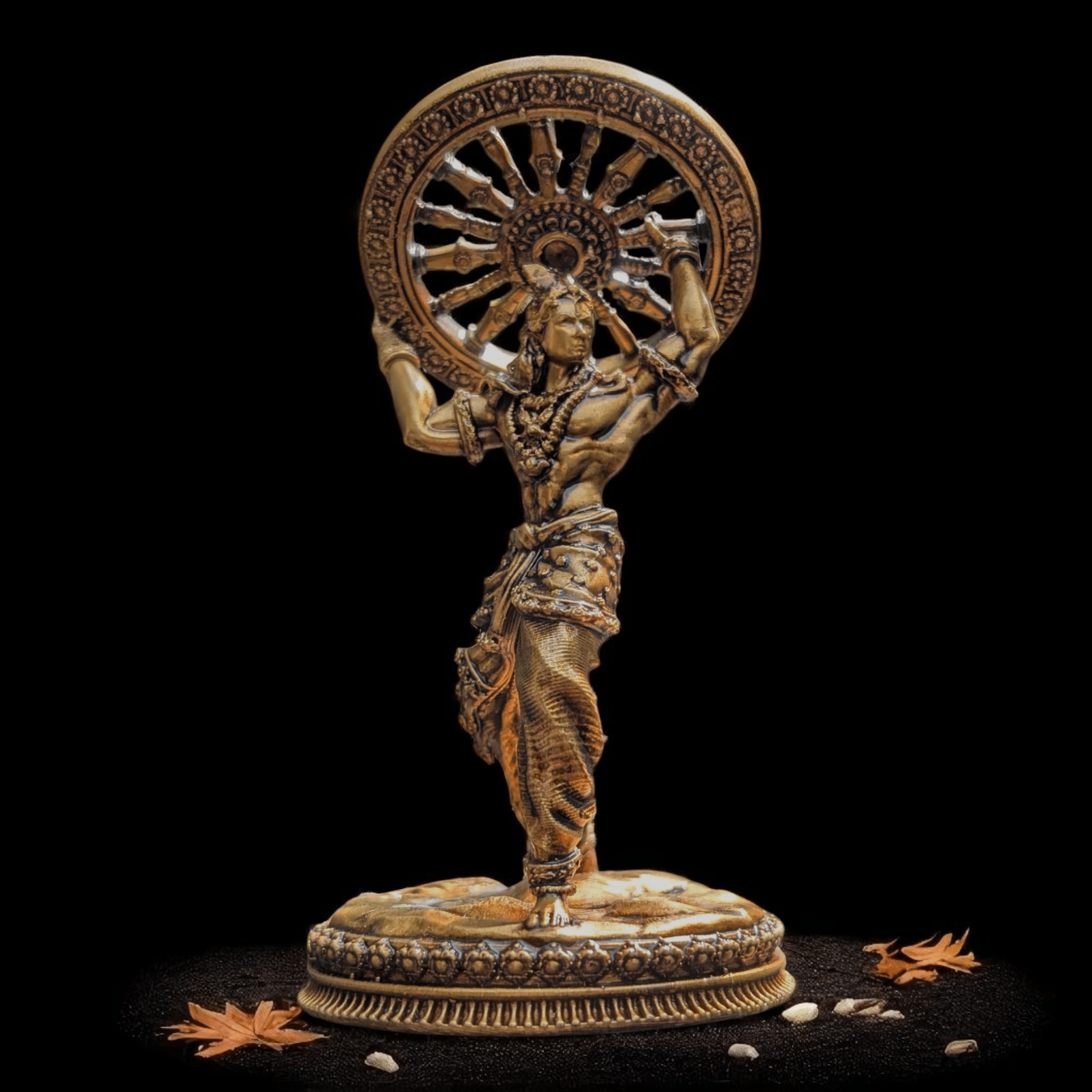 Krishna’s Divine Fury – When God Broke His Oath for His Devotee’s Vow - Car Dashboard - Fabzie - Home Decor Elegance