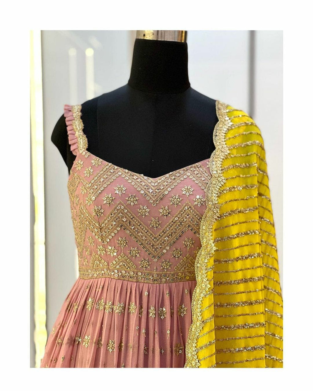 Light Pink Colour Gown Indian Designer Wedding Gown