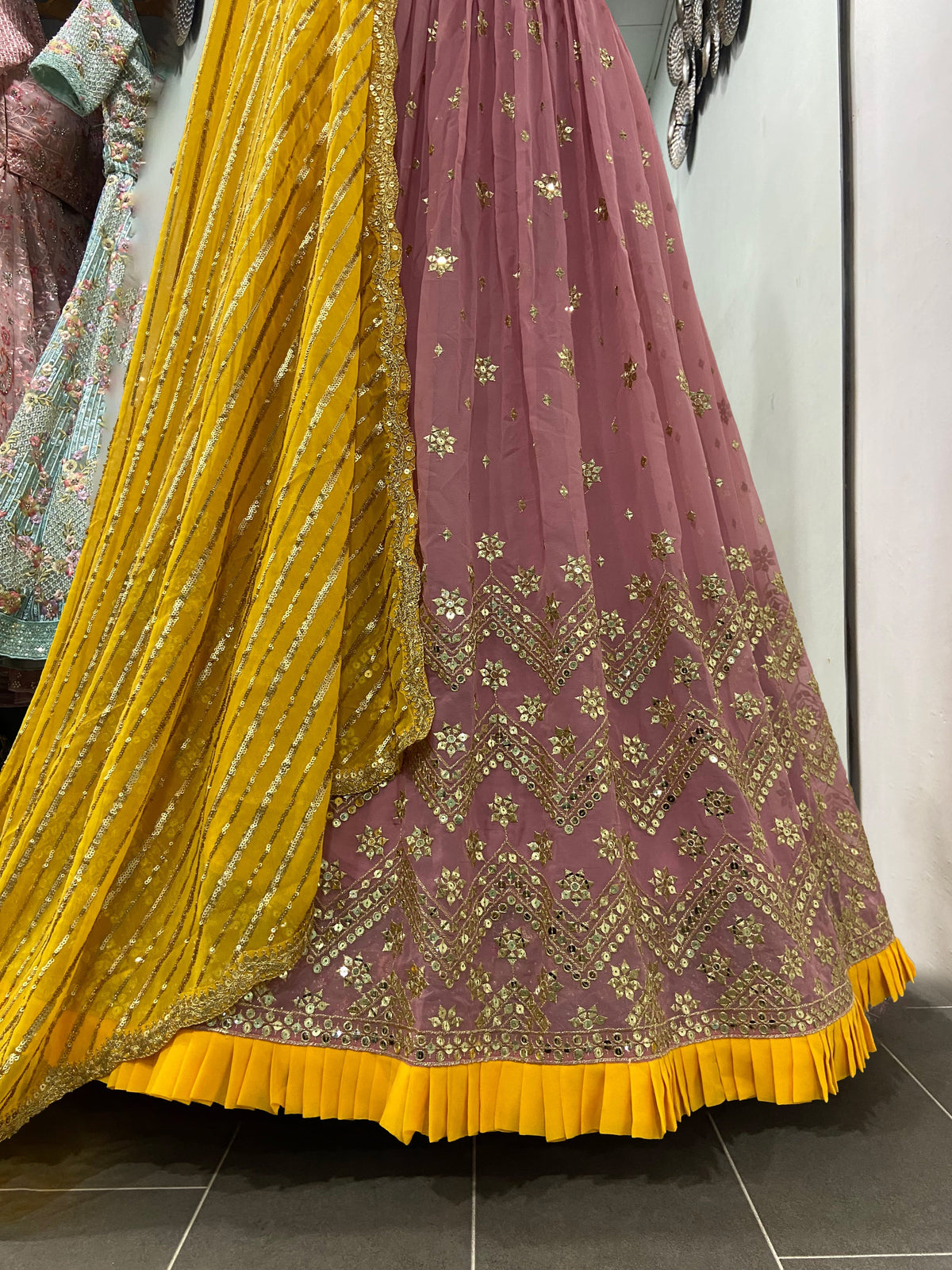 Light Pink Colour Gown Indian Designer Wedding Gown
