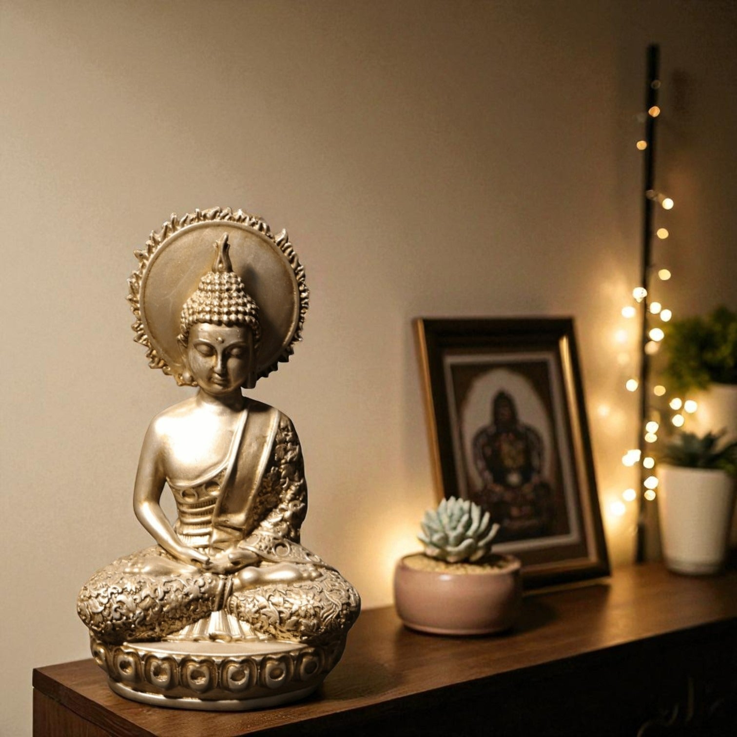 Meditative Buddha Statue – Crown Chakra Serenity for Home/Office Decor - Fabzie - Home Decor Elegance
