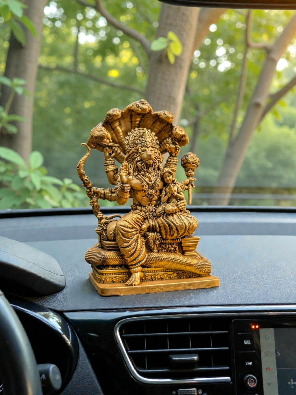 Lord Narasimha with Prahlad Idol/Murti| Divine Protection for Car Dashboard - Fabzie - Home Decor Elegance