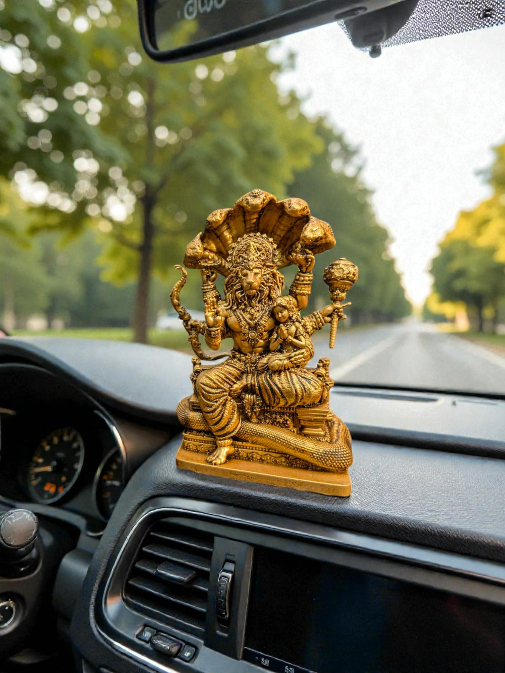 Lord Narasimha with Prahlad Idol/Murti| Divine Protection for Car Dashboard - Fabzie - Home Decor Elegance