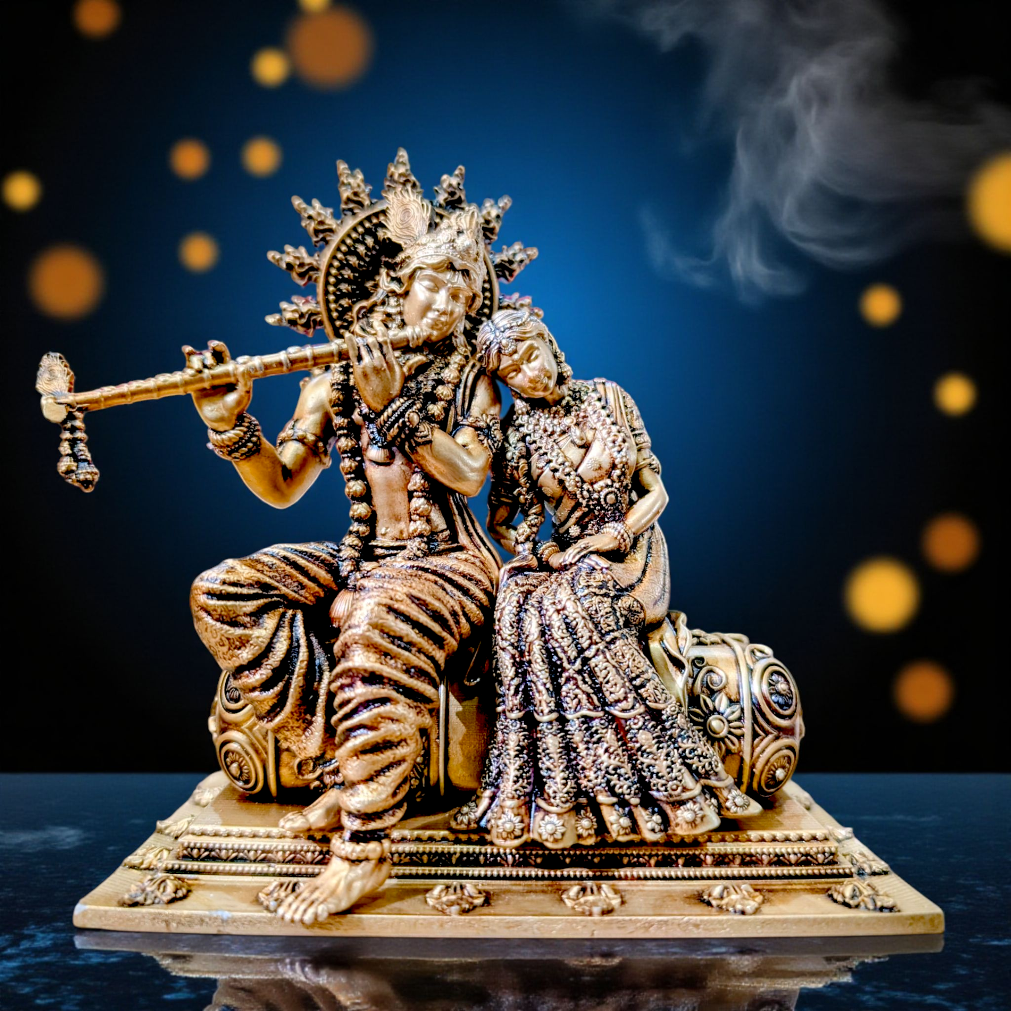 🌸 Radha Krishna Idol – Eternal Love in Marble Dust & Resin 🌸 - Fabzie - Home Decor Elegance