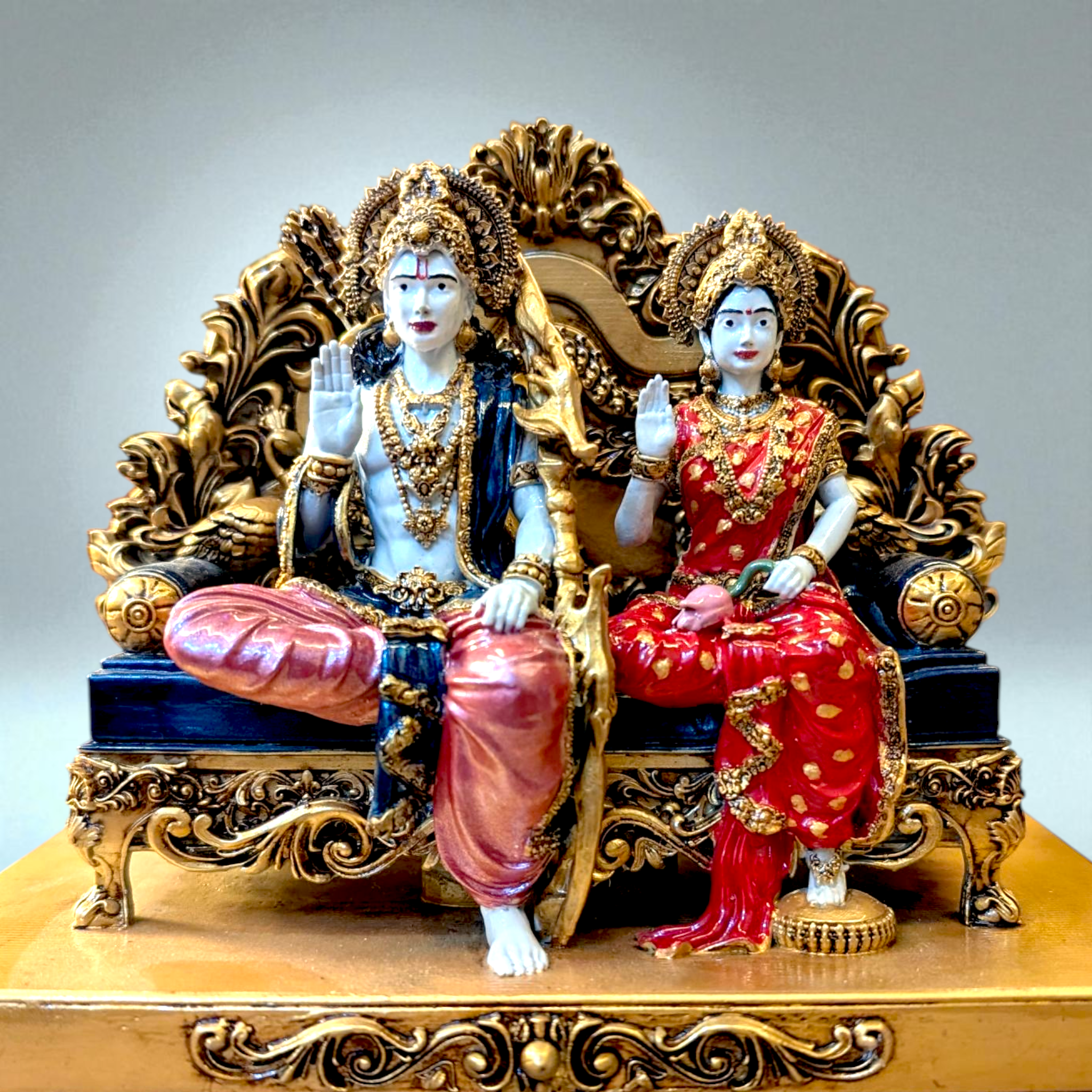 Shri Ram and Sita Mata Jodi  – Divine Darbar Murti for Home / Office Decor - Fabzie - Home Decor Elegance