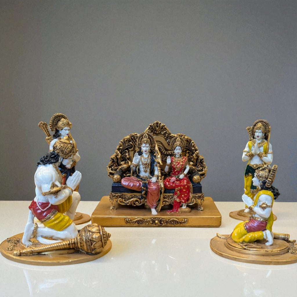 Ram Darbar Idol – Symbol of Dharma, Devotion & Unity (White colour) - Fabzie - Home Decor Elegance