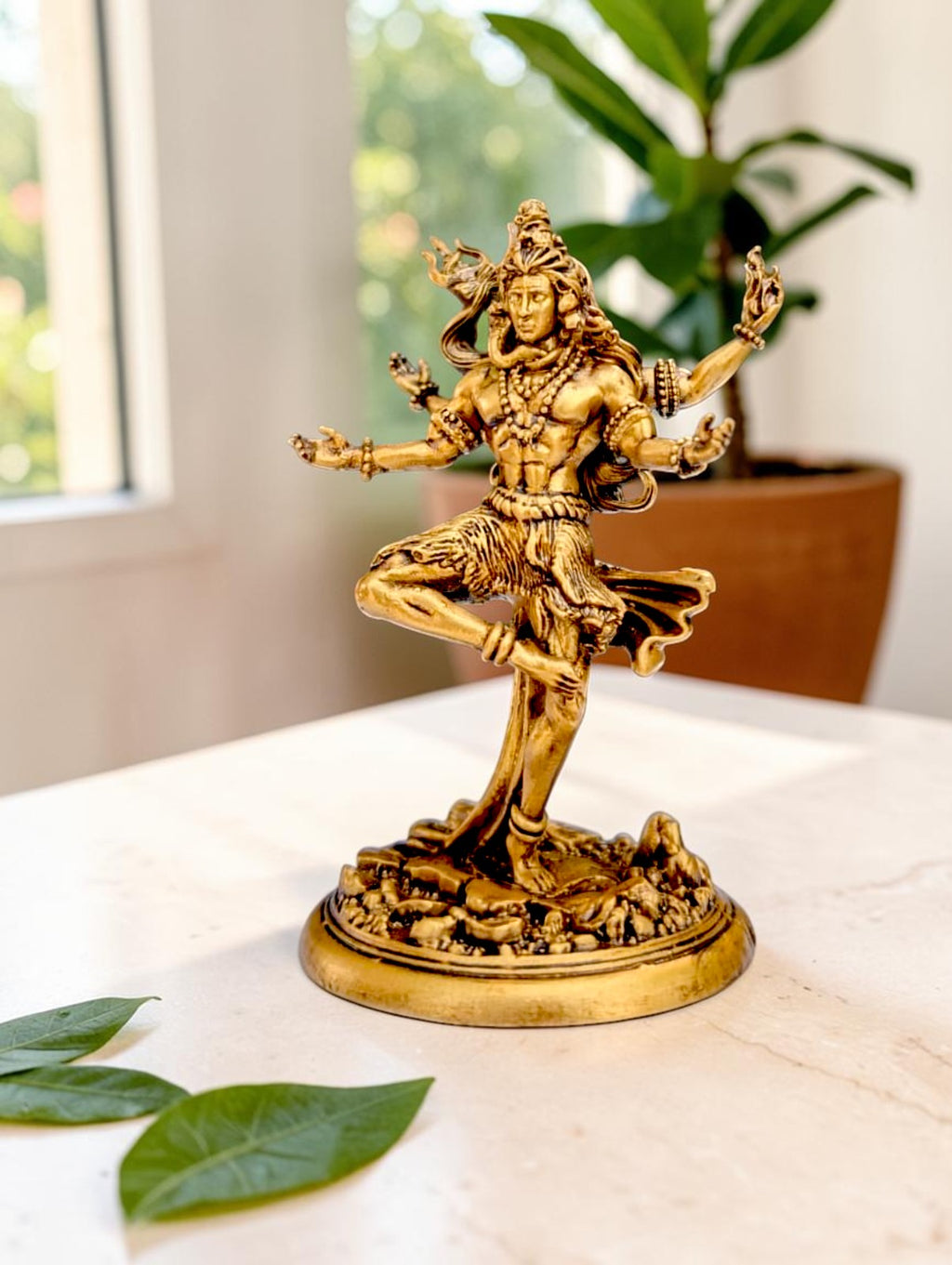 Nataraja Shiv Idol – Cosmic Dance of Creation & Destruction (Premium Golden Finish) - Fabzie - Home Decor Elegance