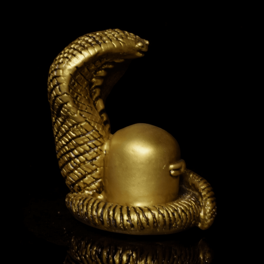 Shivling with Snake Idol - Sacred Hindu Symbol of Divine Energy.