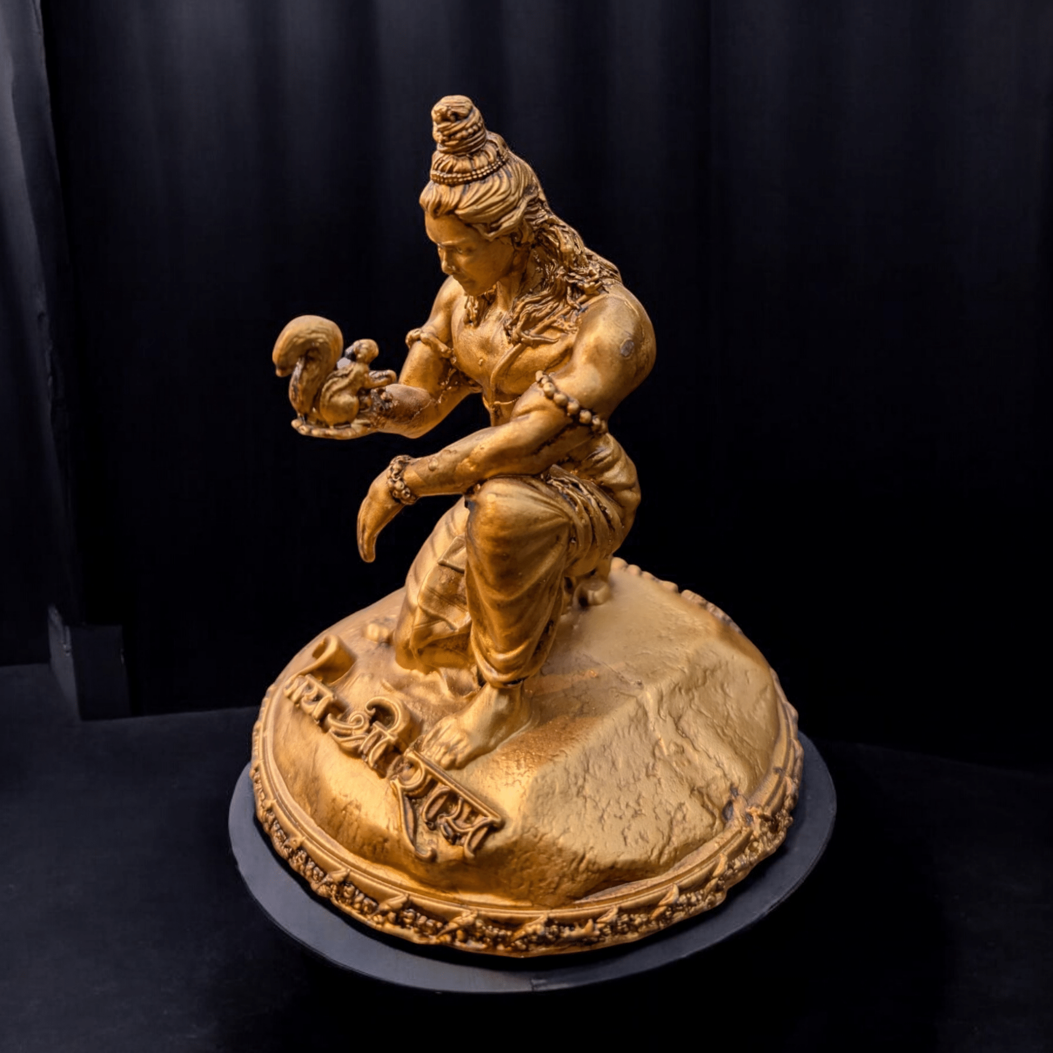 The Divine Touch: Shri Ram and the Squirrel's Devotion Murti for Car Dashboard.