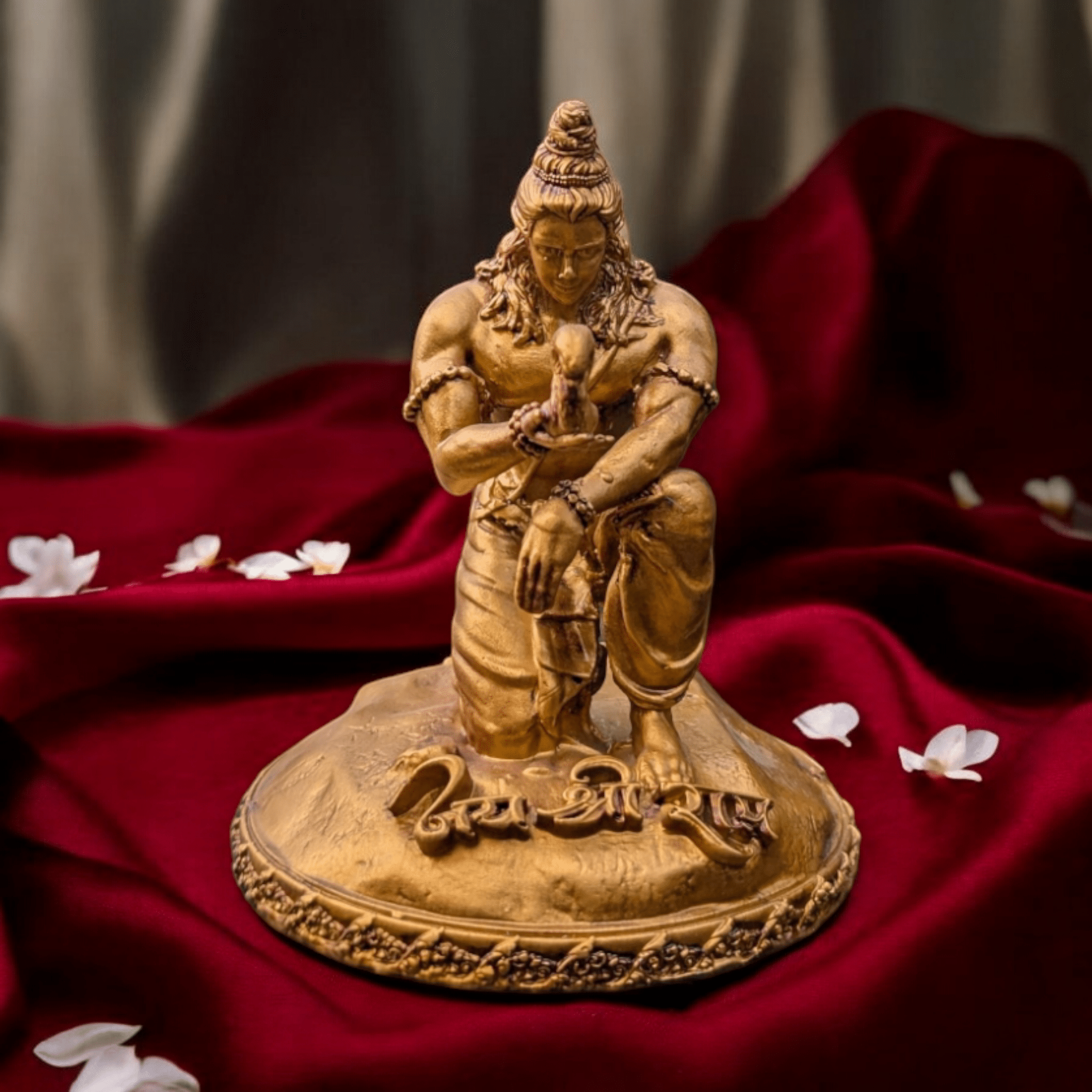 The Divine Touch: Shri Ram and the Squirrel's Devotion Murti for Car Dashboard.