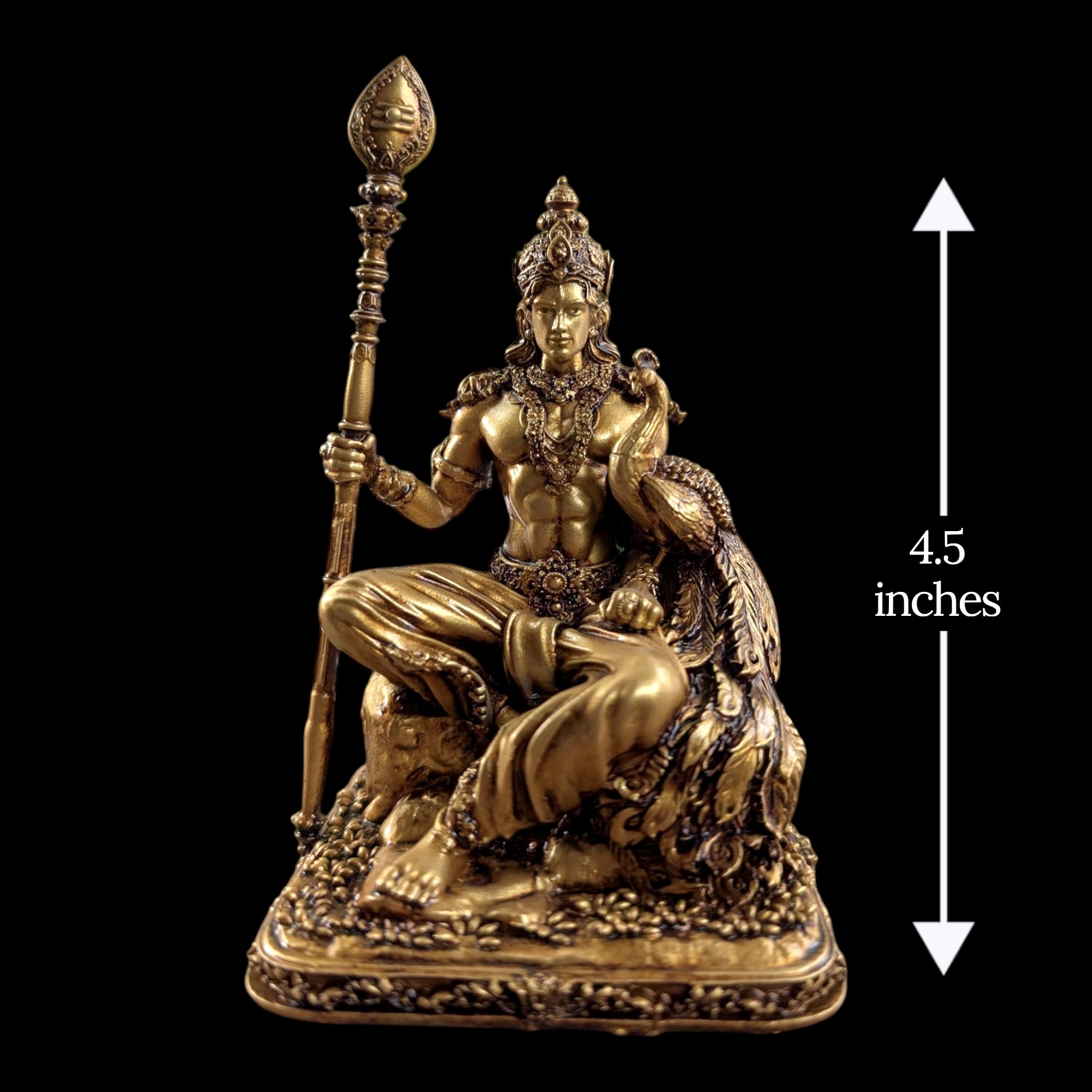 Kartikeya ji (Murugan/Subrahmanya)– The Divine Warrior of Victory & Courage (Sitting Posture) dashboard - Fabzie - Home Decor Elegance