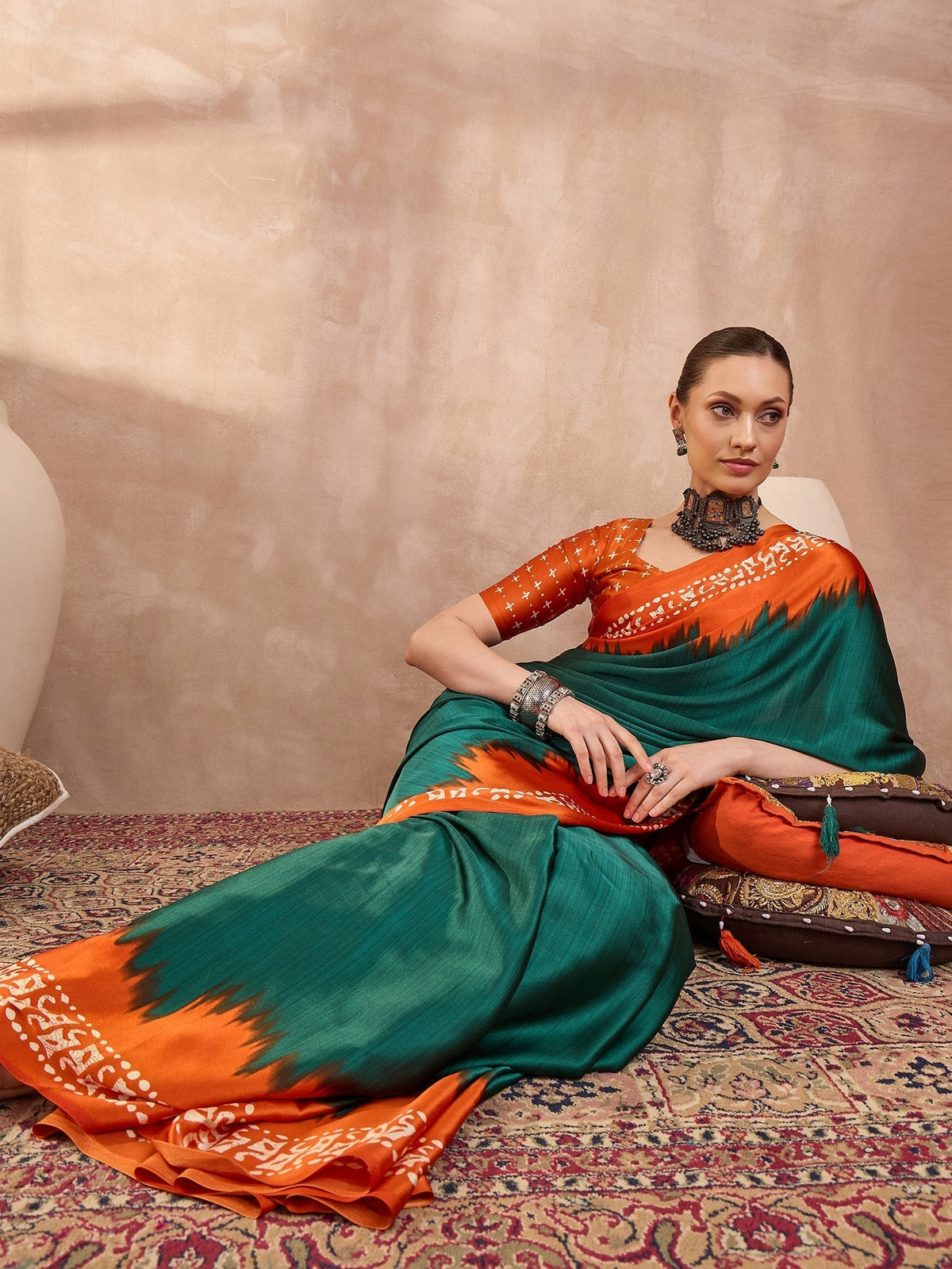Aadhira Stylish Semi Modal Saree for Party & Festive Wear