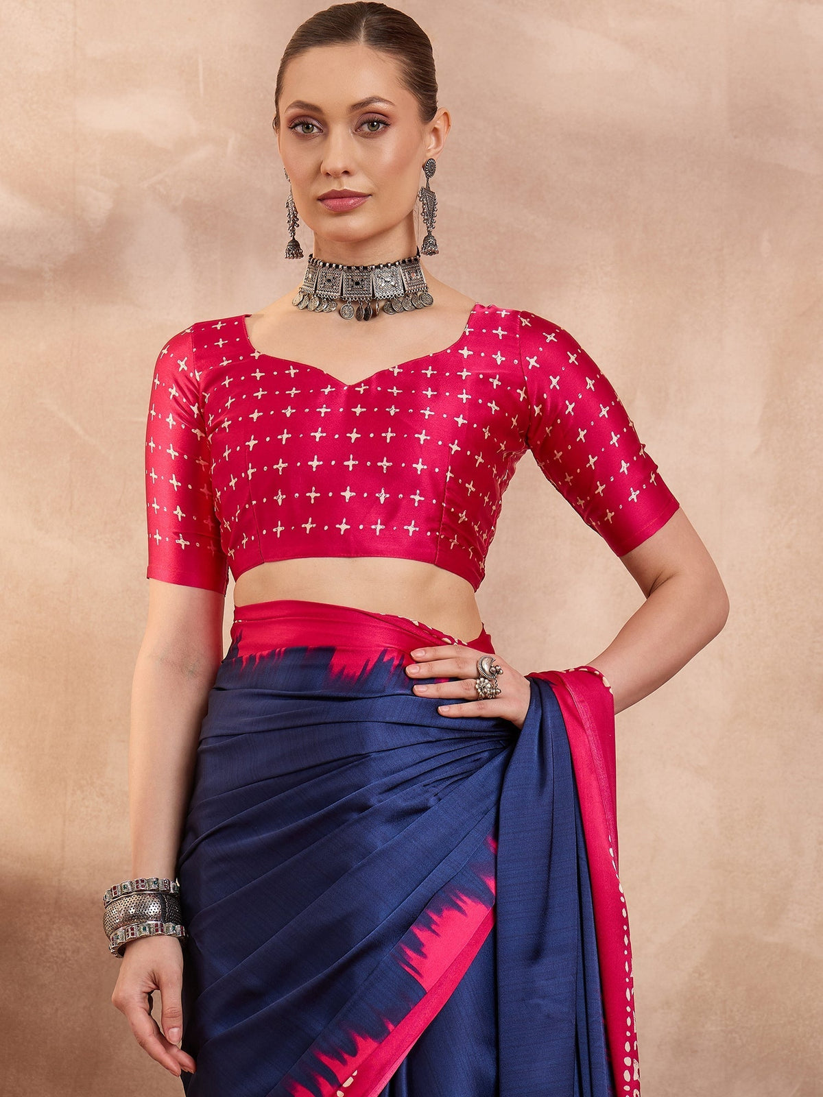 Aadhira Stylish Semi Modal Saree for Party & Festive Wear
