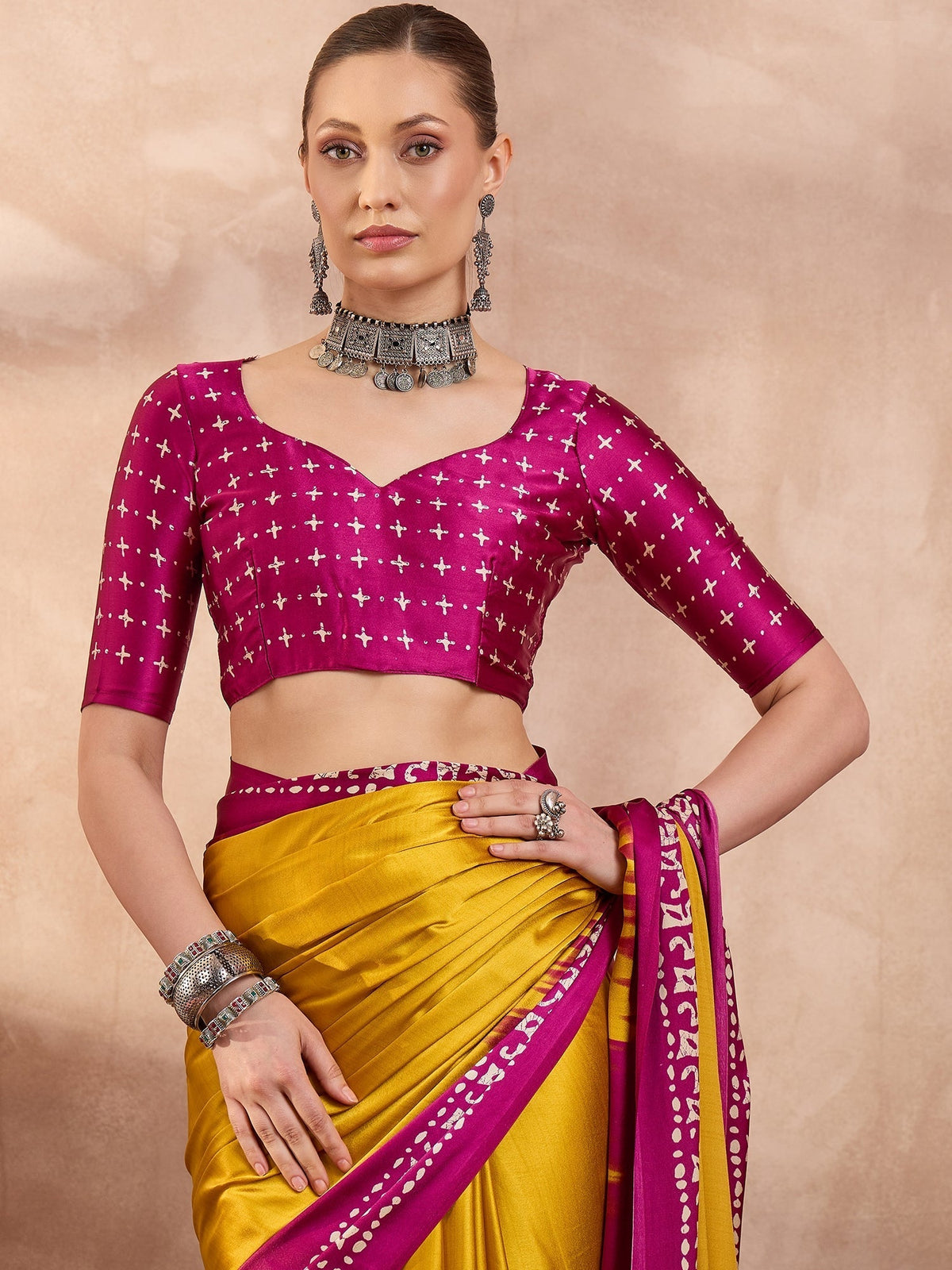 Aadhira Stylish Semi Modal Saree for Party & Festive Wear