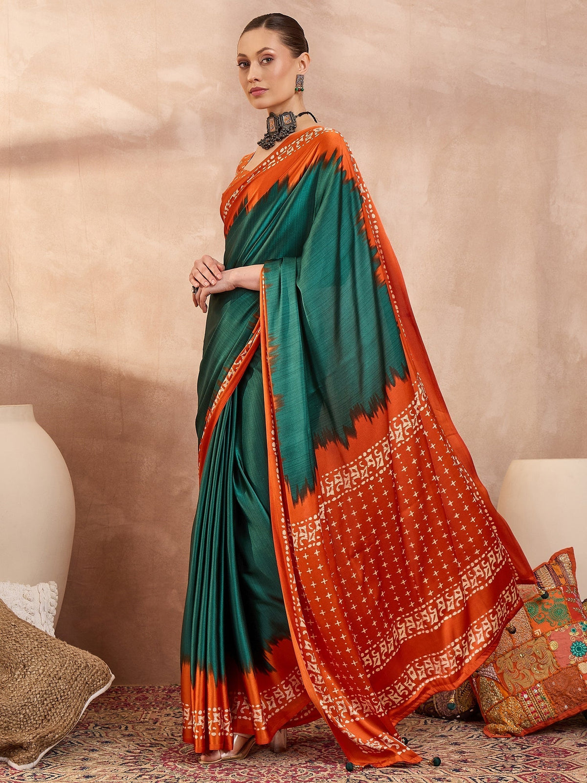 Aadhira Stylish Semi Modal Saree for Party & Festive Wear