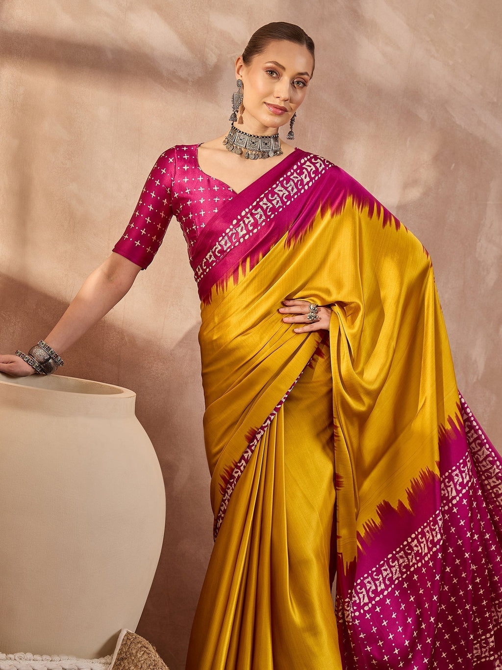 Aadhira Stylish Semi Modal Saree for Party & Festive Wear