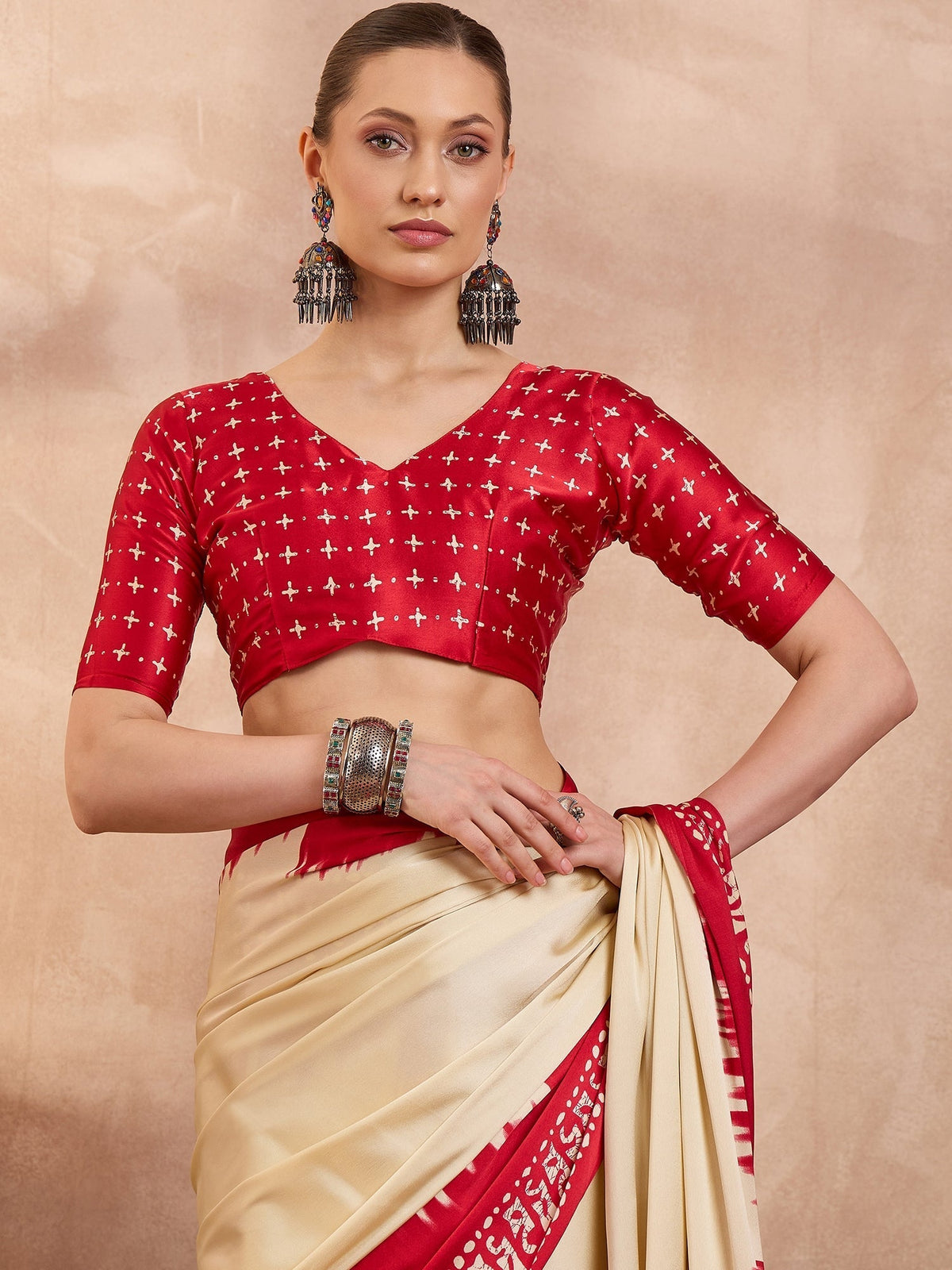 Aadhira Stylish Semi Modal Saree for Party & Festive Wear