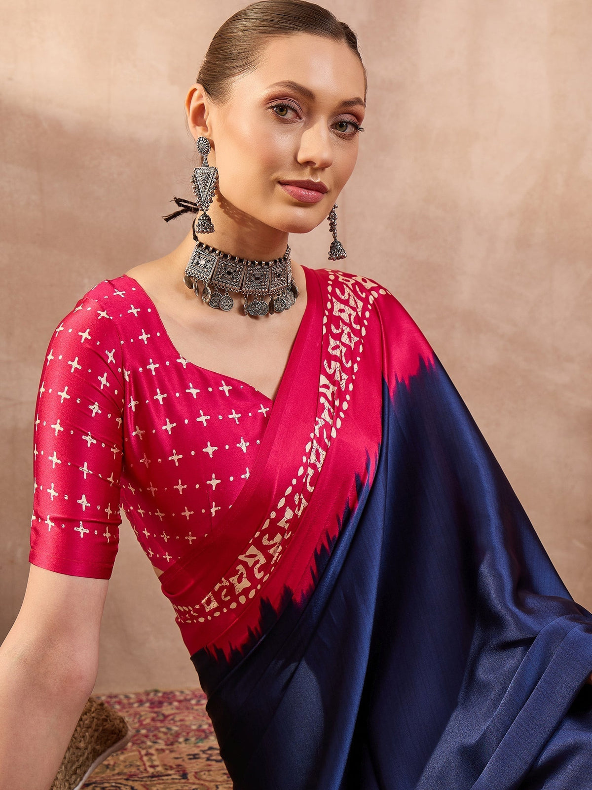 Aadhira Stylish Semi Modal Saree for Party & Festive Wear
