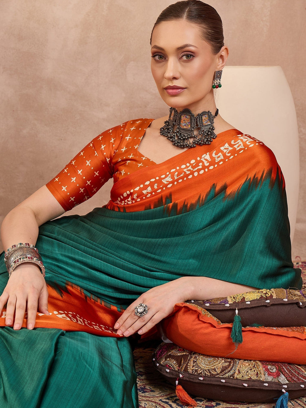 Aadhira Stylish Semi Modal Saree for Party & Festive Wear