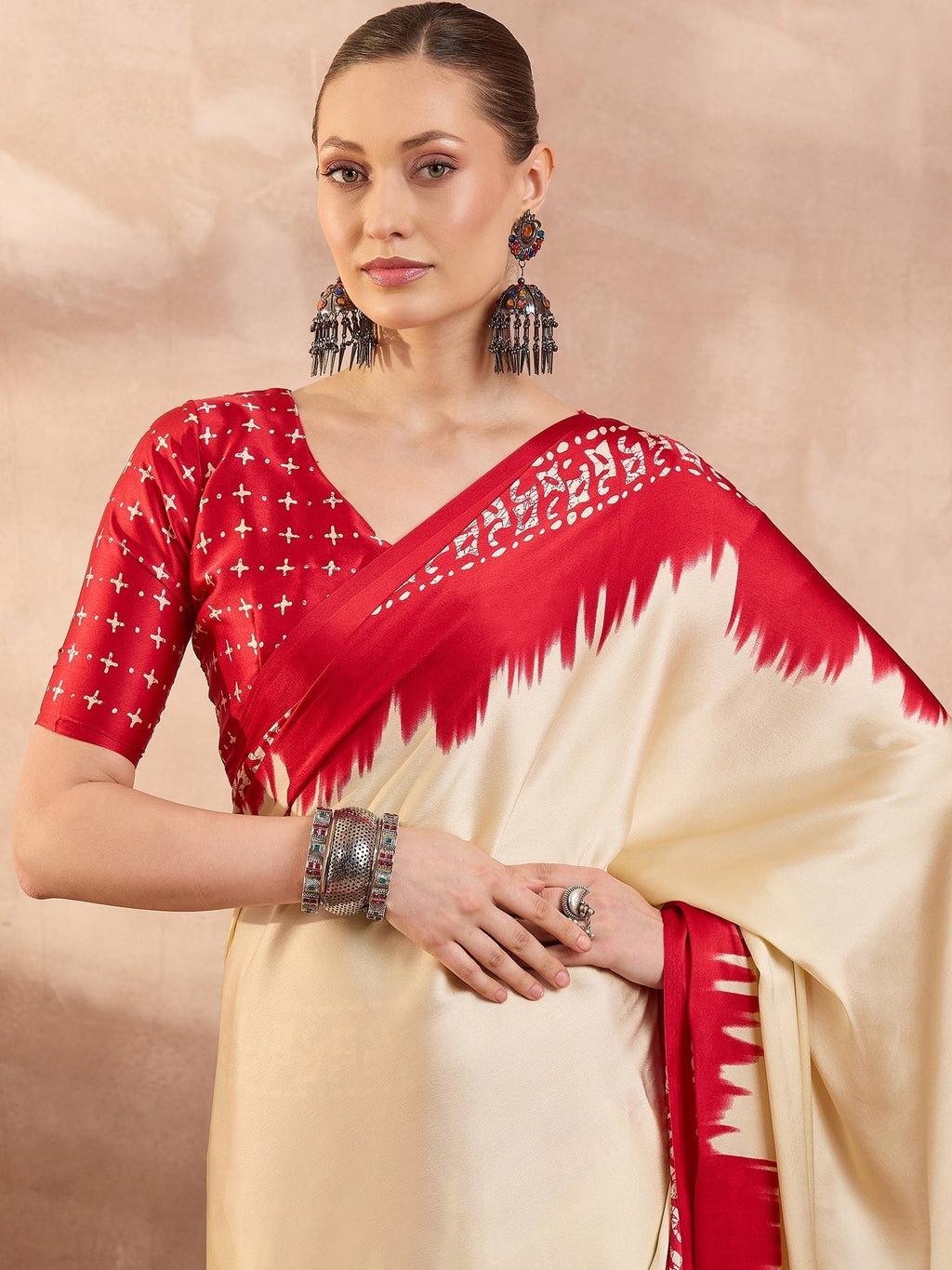 Aadhira Stylish Semi Modal Saree for Party & Festive Wear