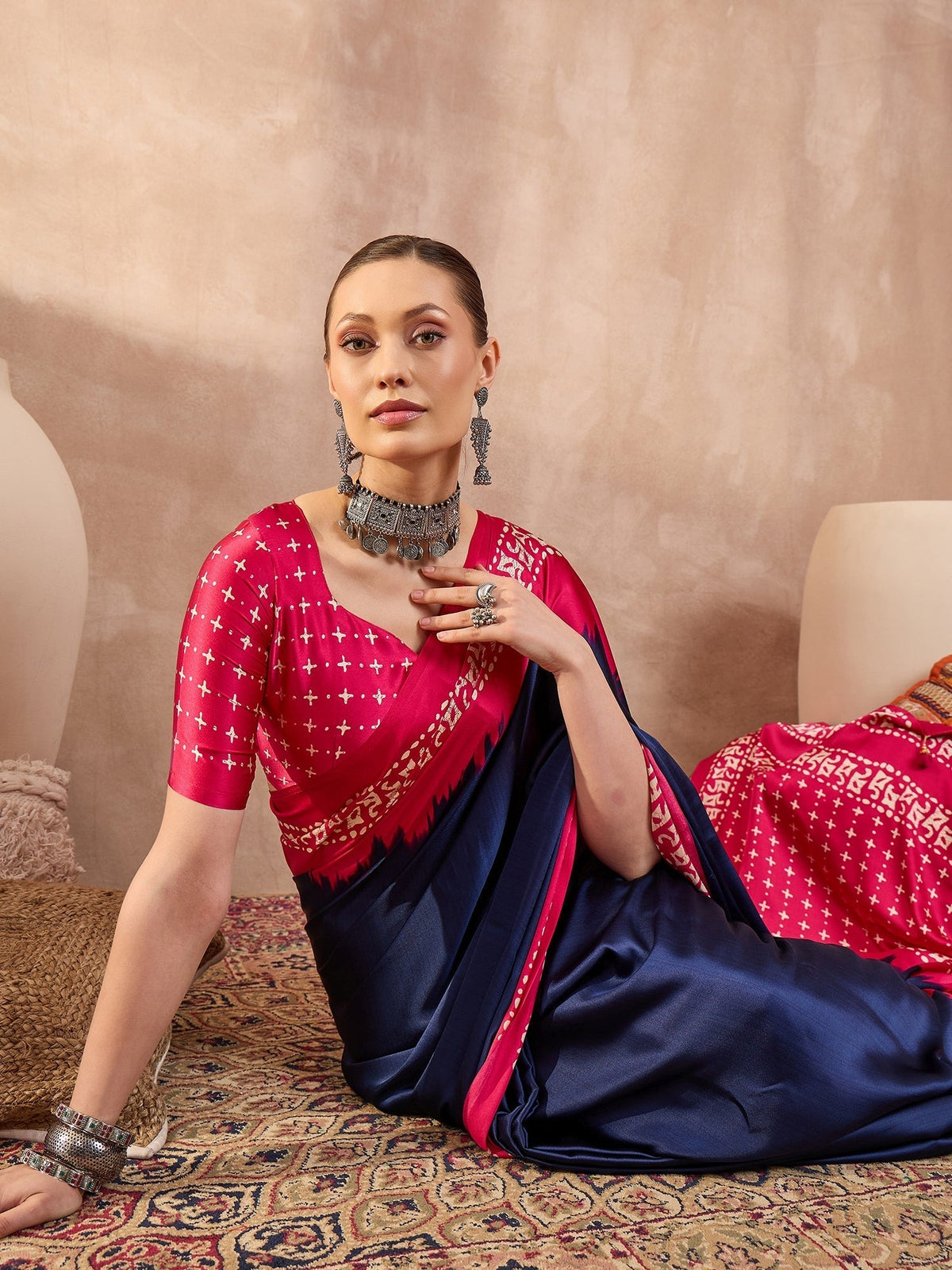 Aadhira Stylish Semi Modal Saree for Party & Festive Wear