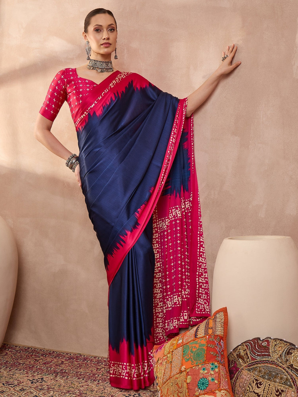 Aadhira Stylish Semi Modal Saree for Party & Festive Wear