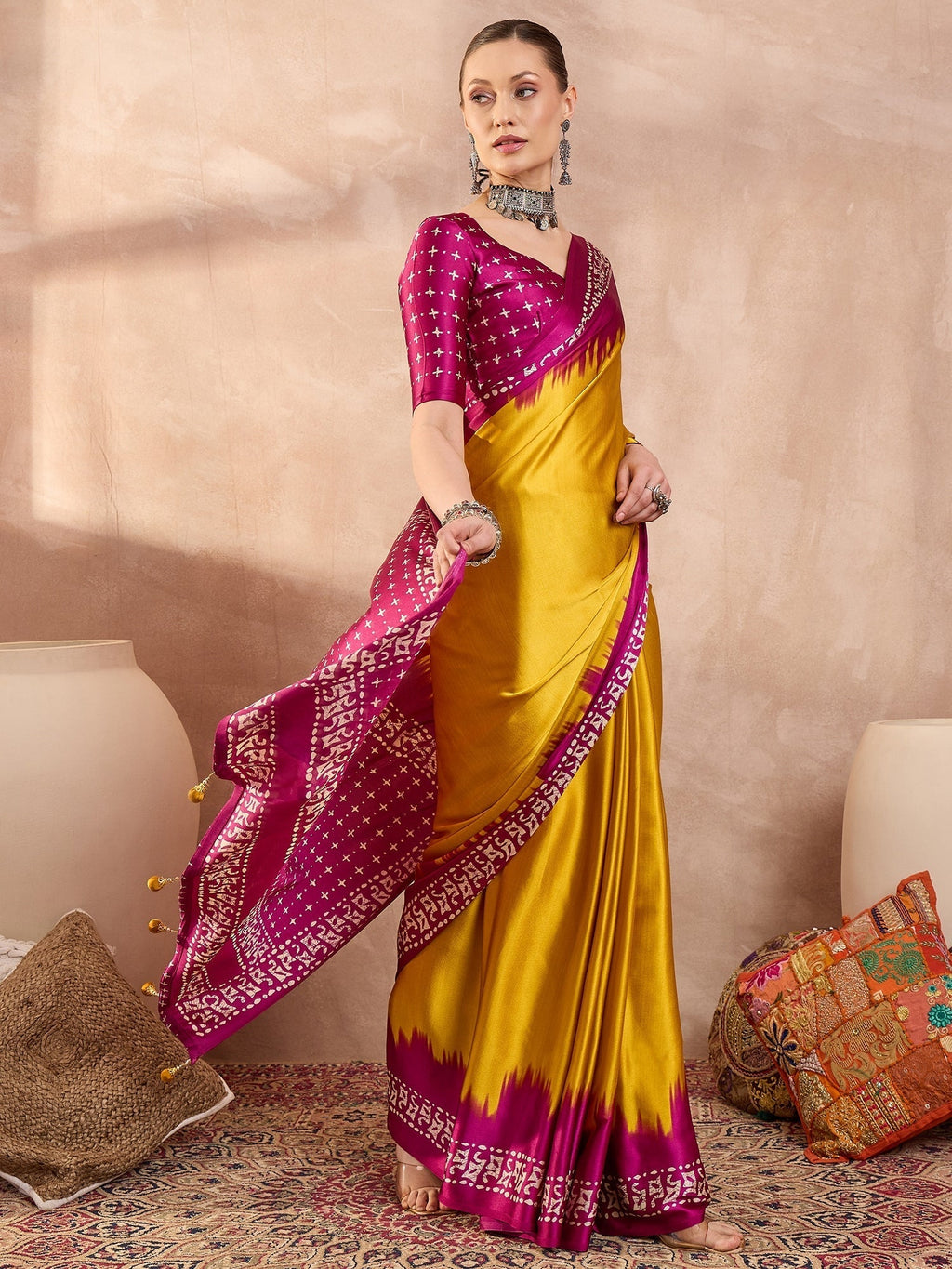 Aadhira Stylish Semi Modal Saree for Party & Festive Wear
