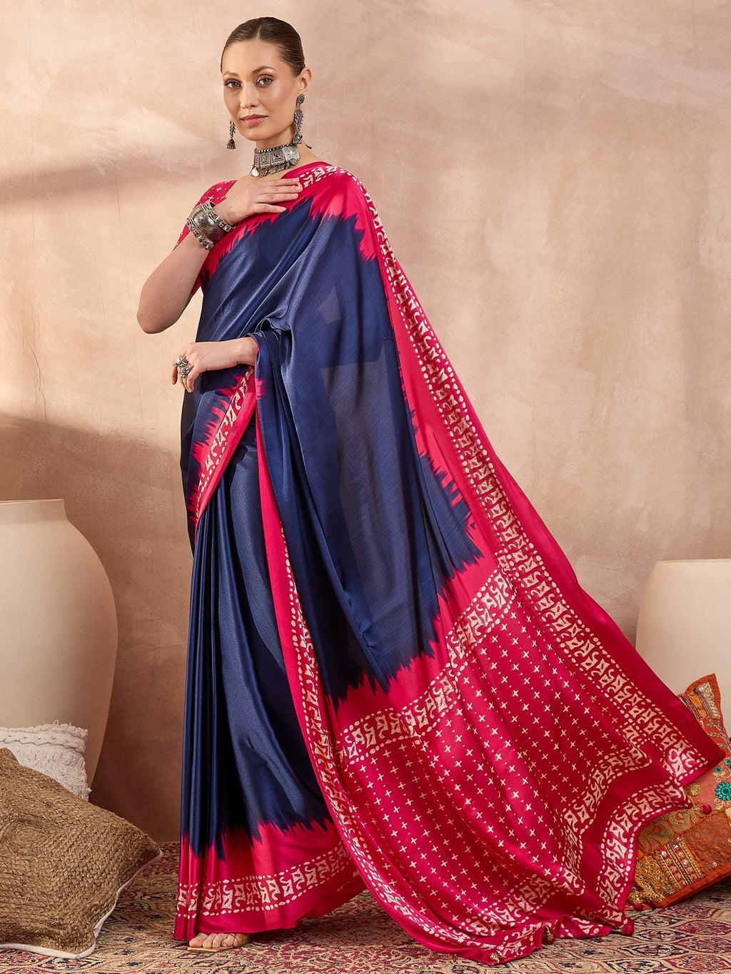 Aadhira Stylish Semi Modal Saree for Party & Festive Wear