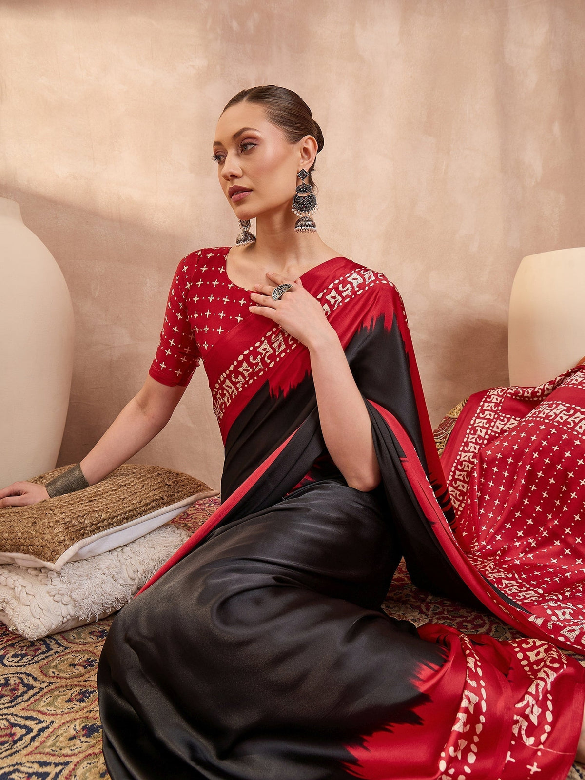 Aadhira Stylish Semi Modal Saree for Party & Festive Wear