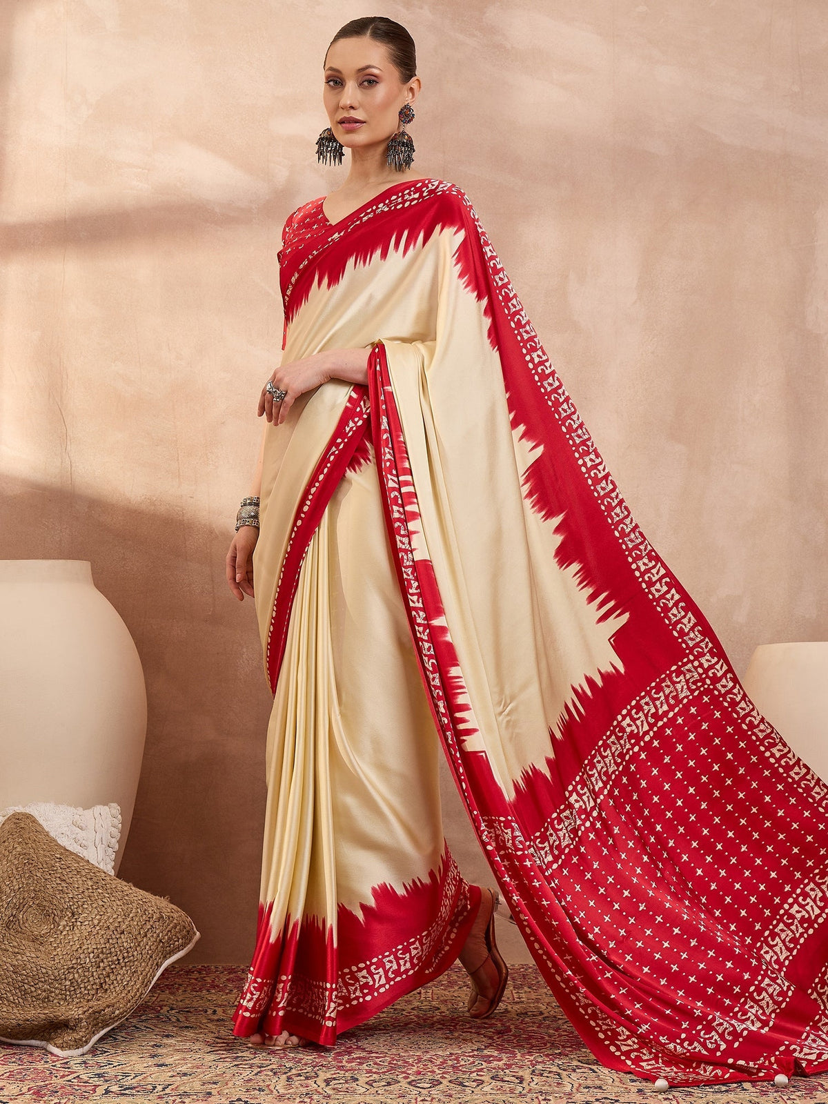 Aadhira Stylish Semi Modal Saree for Party & Festive Wear