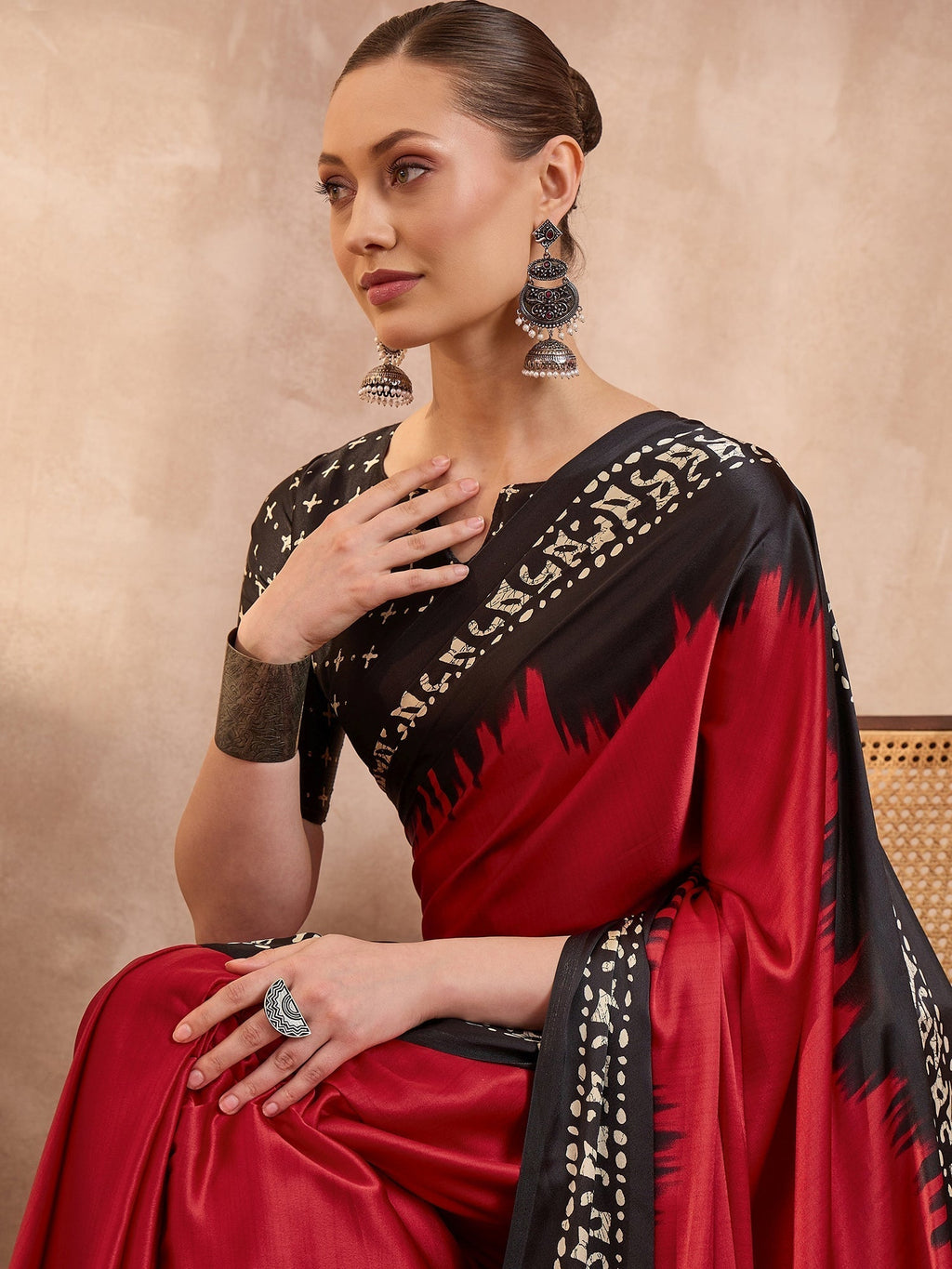 Aadhira Stylish Semi Modal Saree for Party & Festive Wear