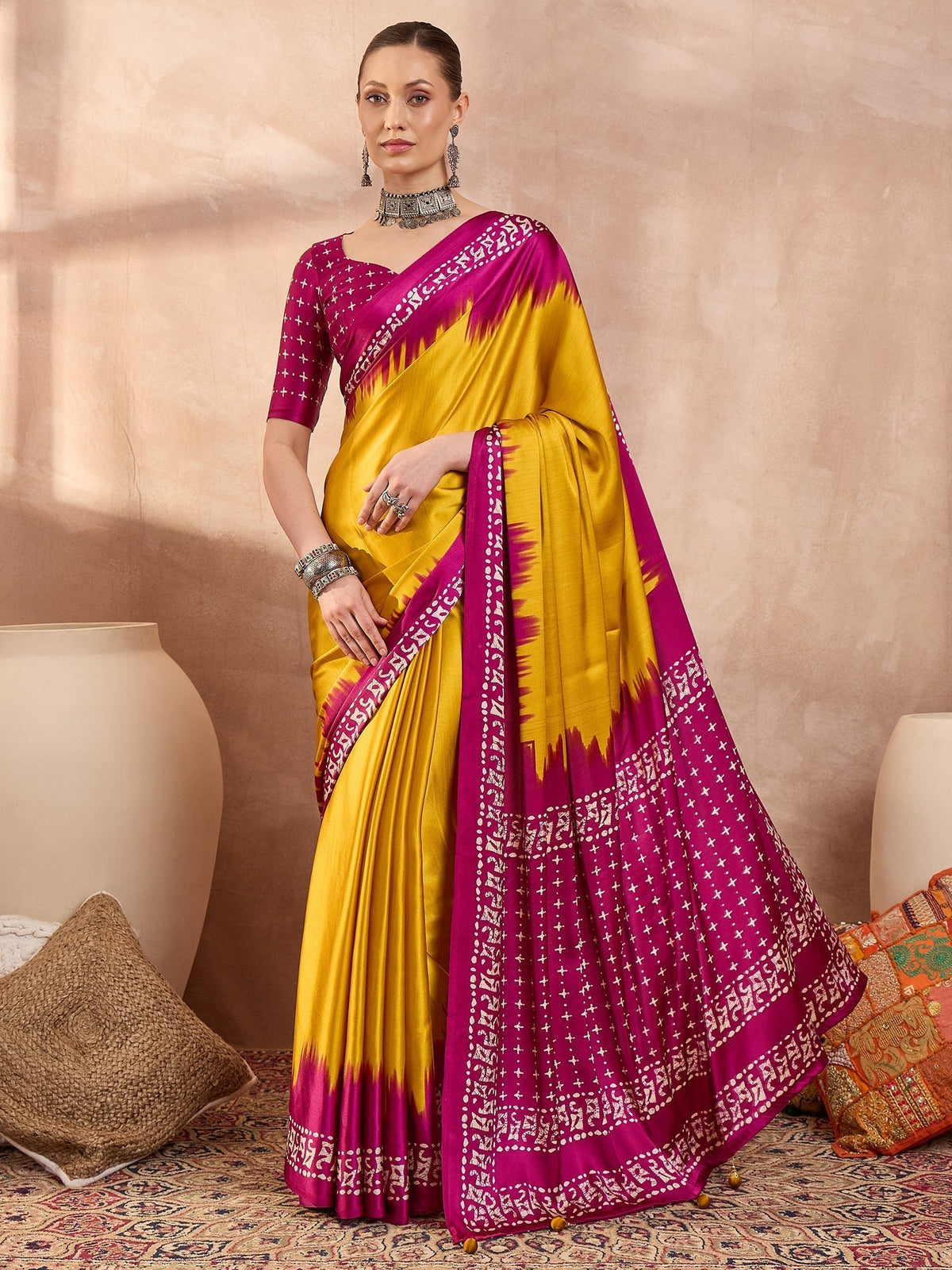 Aadhira Stylish Semi Modal Saree for Party & Festive Wear