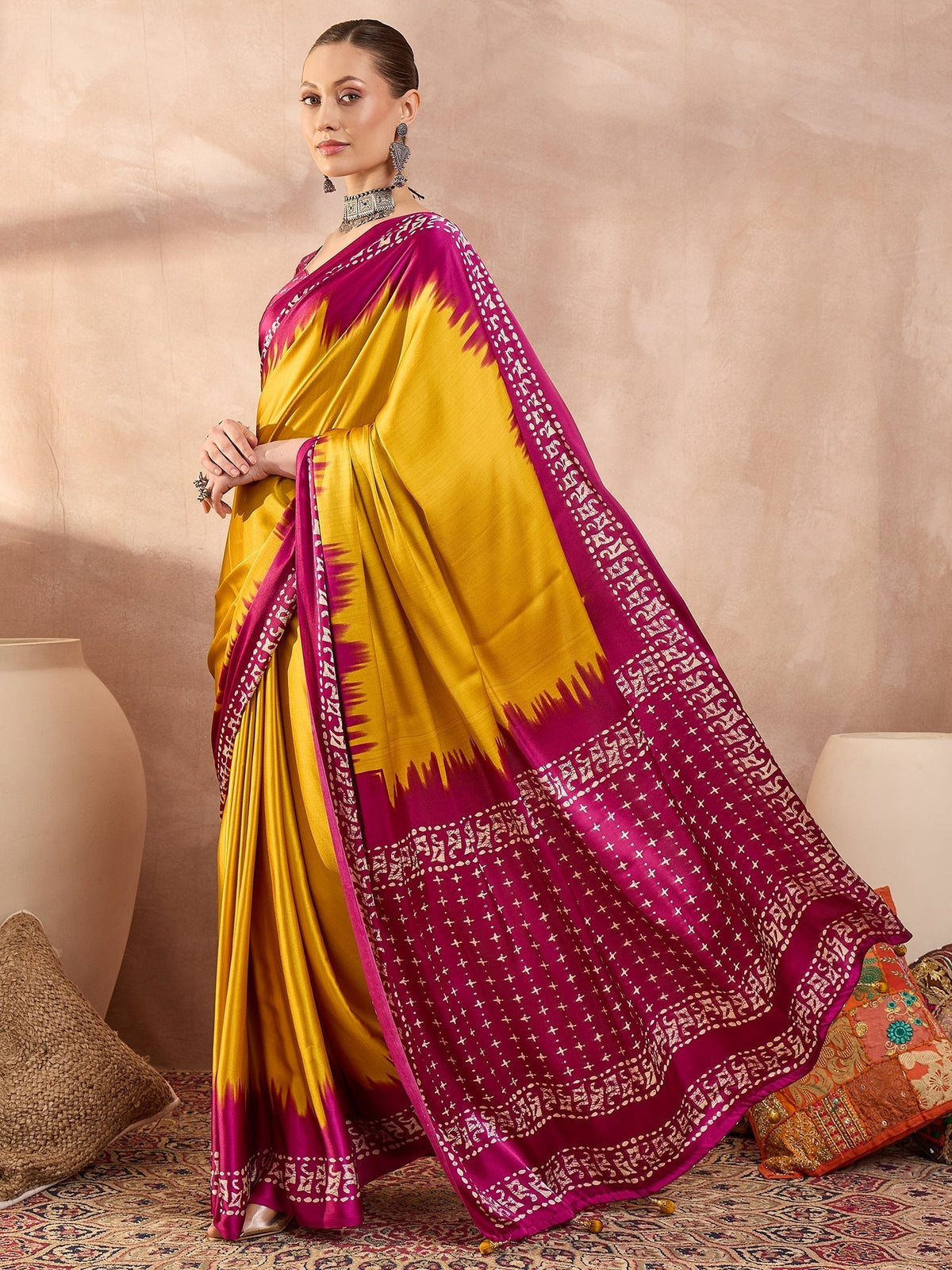 Aadhira Stylish Semi Modal Saree for Party & Festive Wear