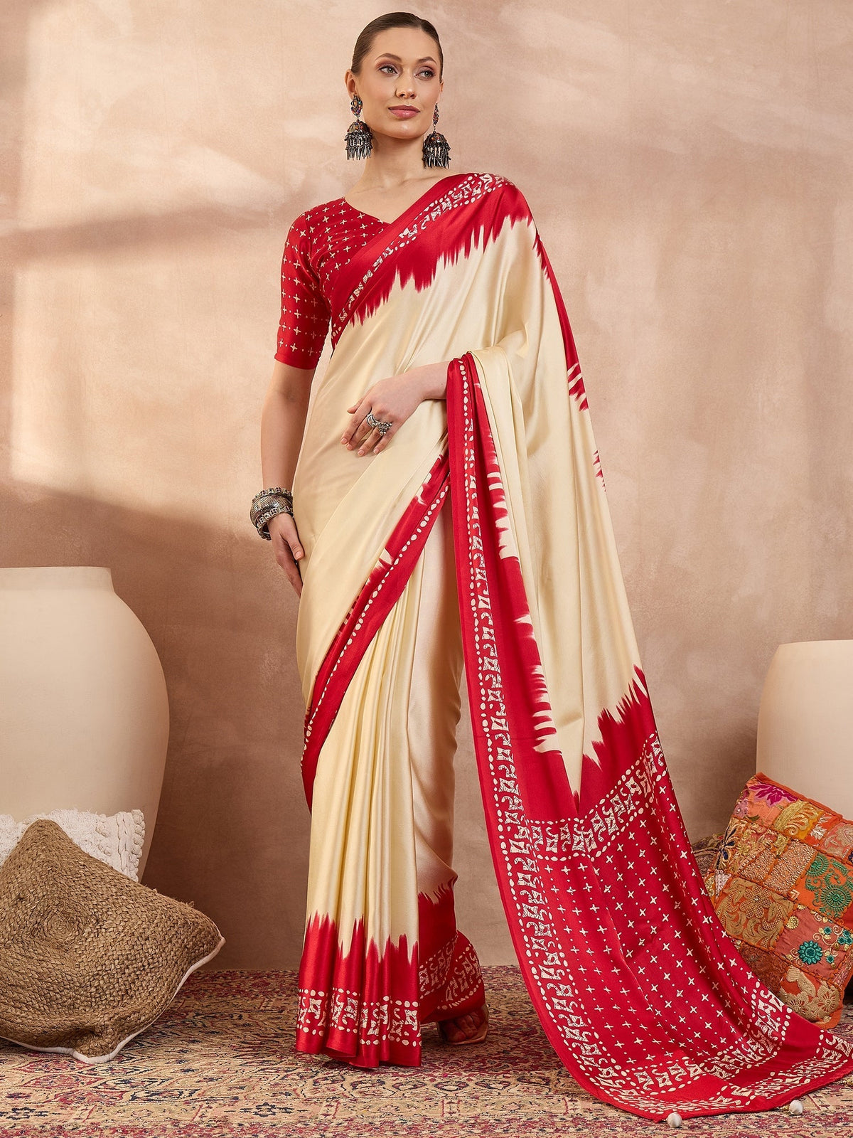 Aadhira Stylish Semi Modal Saree for Party & Festive Wear