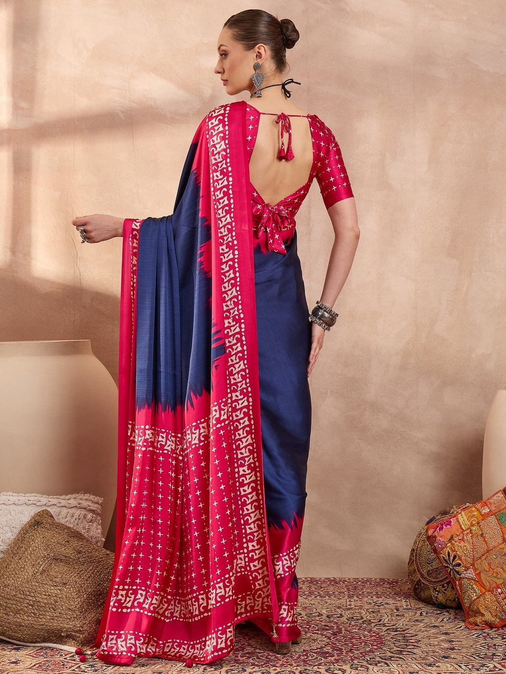 Aadhira Stylish Semi Modal Saree for Party & Festive Wear