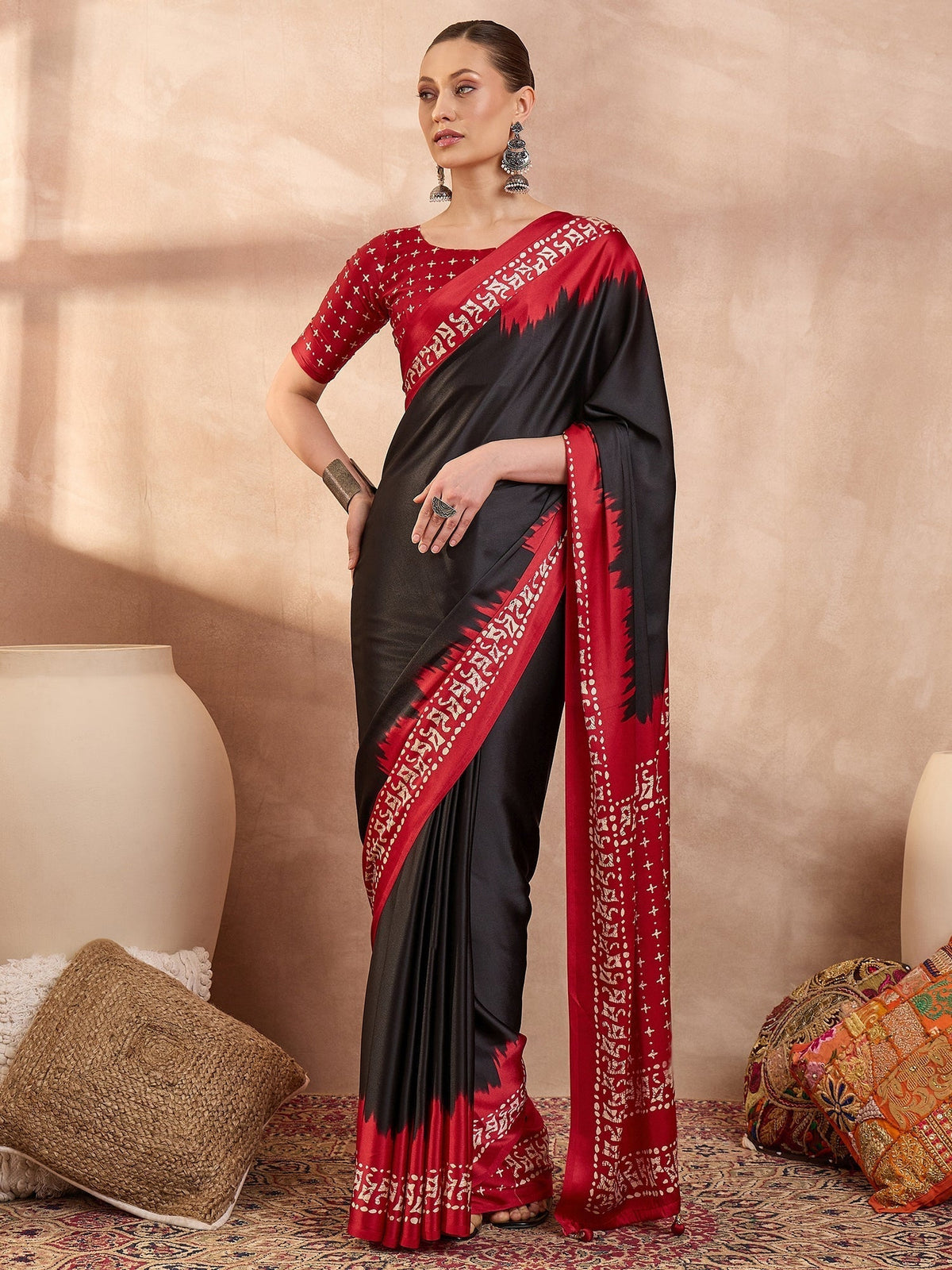 Aadhira Stylish Semi Modal Saree for Party & Festive Wear