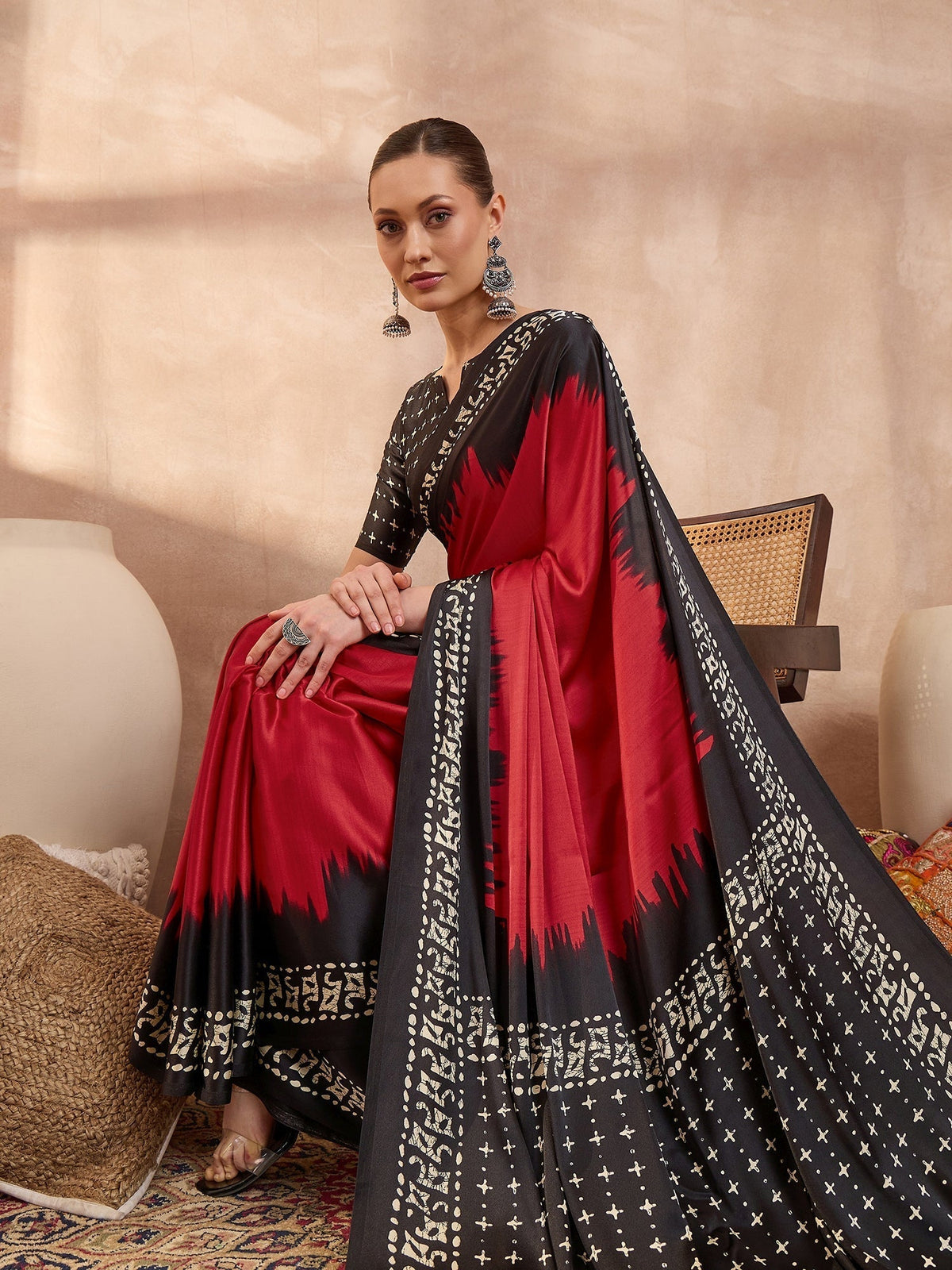 Aadhira Stylish Semi Modal Saree for Party & Festive Wear