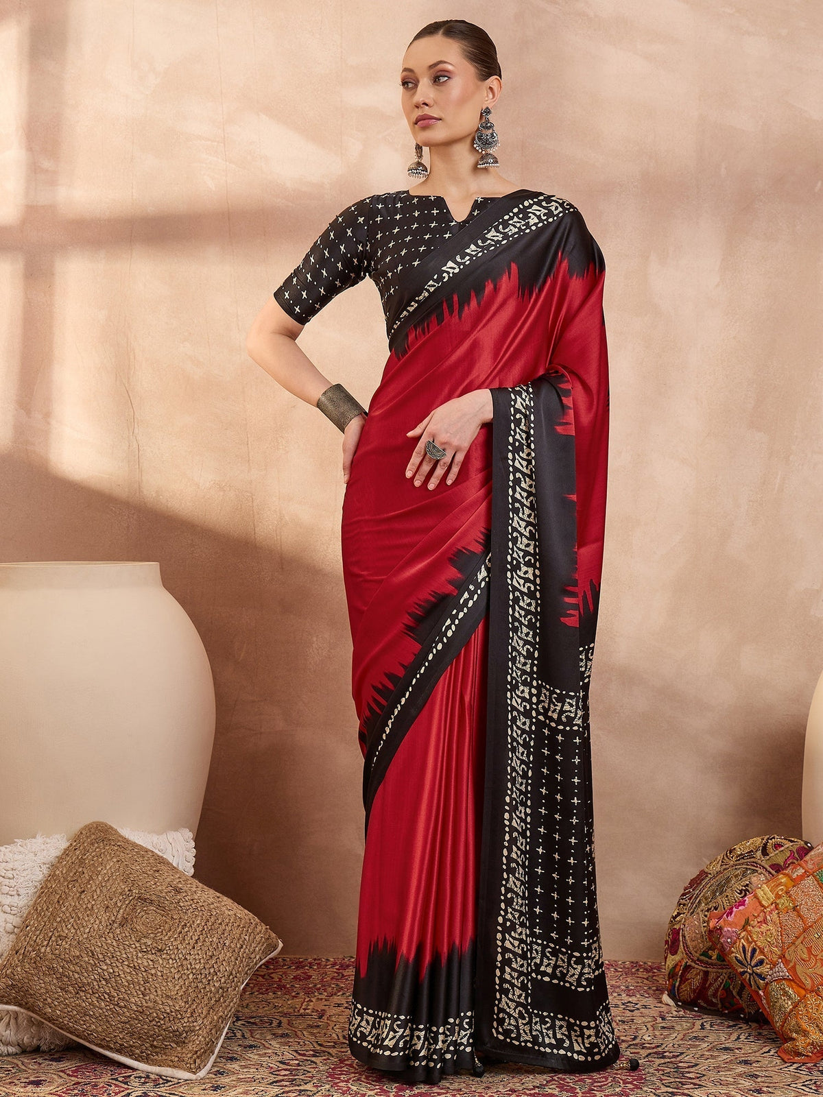 Aadhira Stylish Semi Modal Saree for Party & Festive Wear
