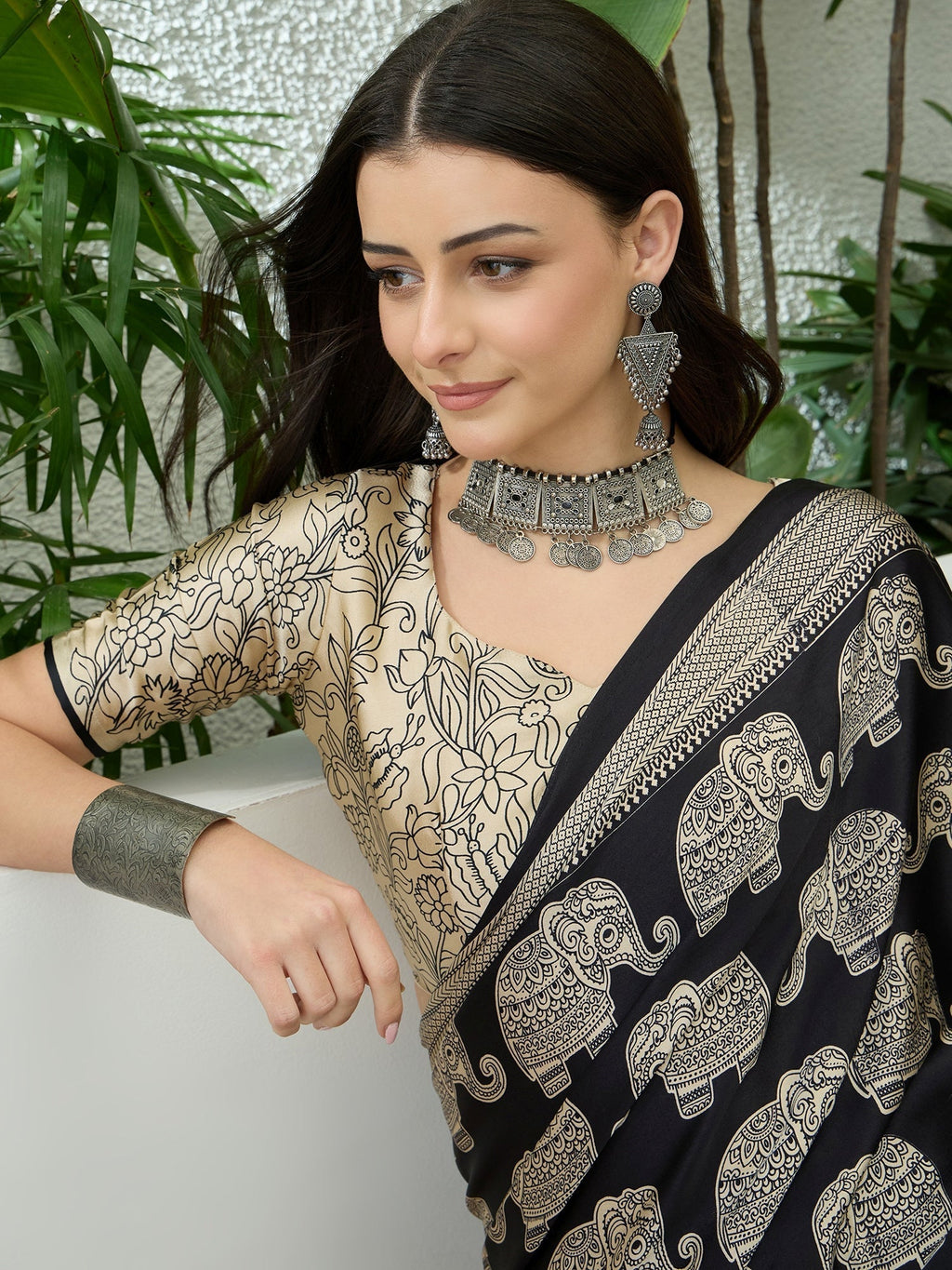 Aakriti Contemporary Semi Modal Saree for Special Occasions