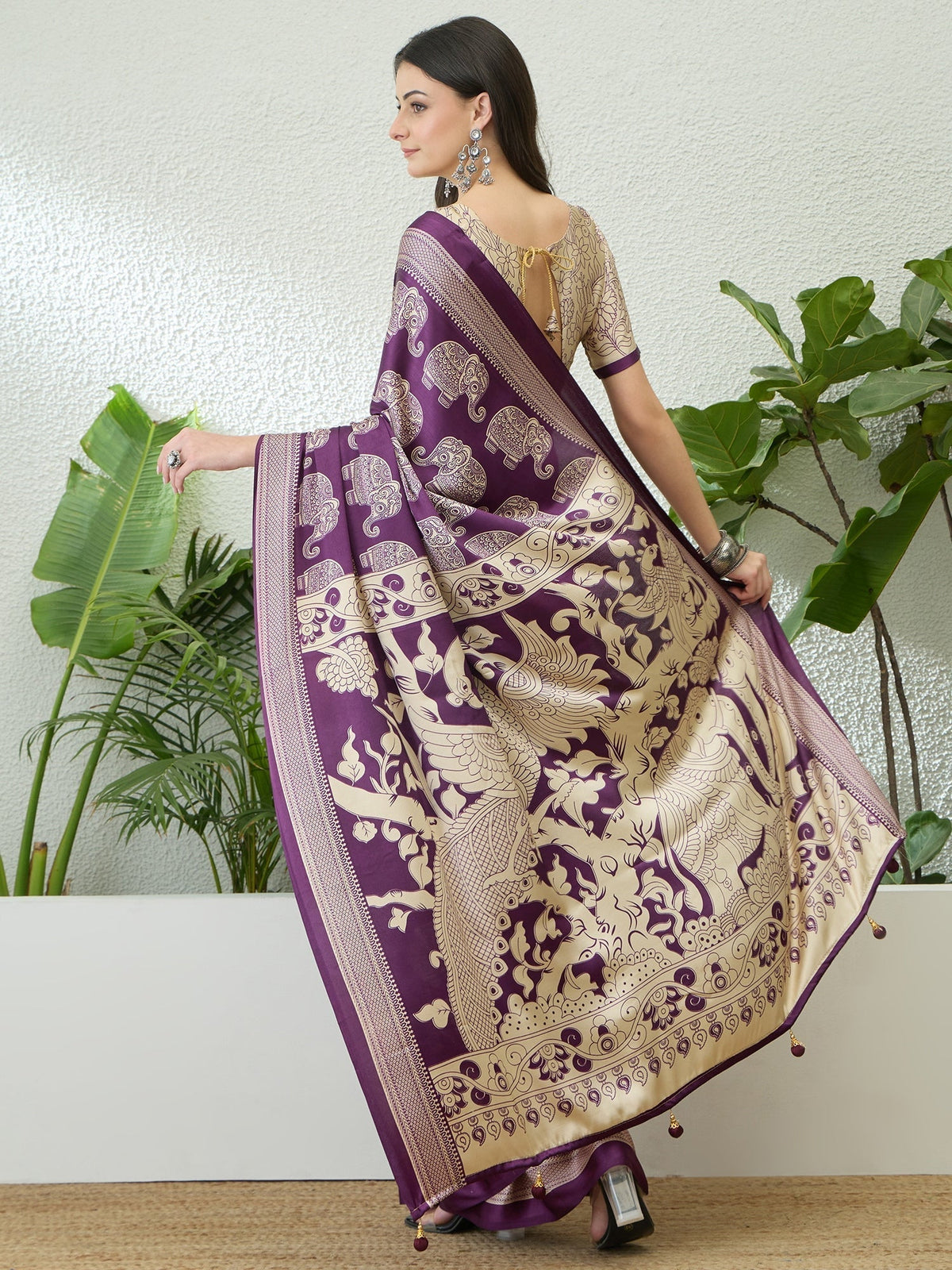 Aakriti Contemporary Semi Modal Saree for Special Occasions