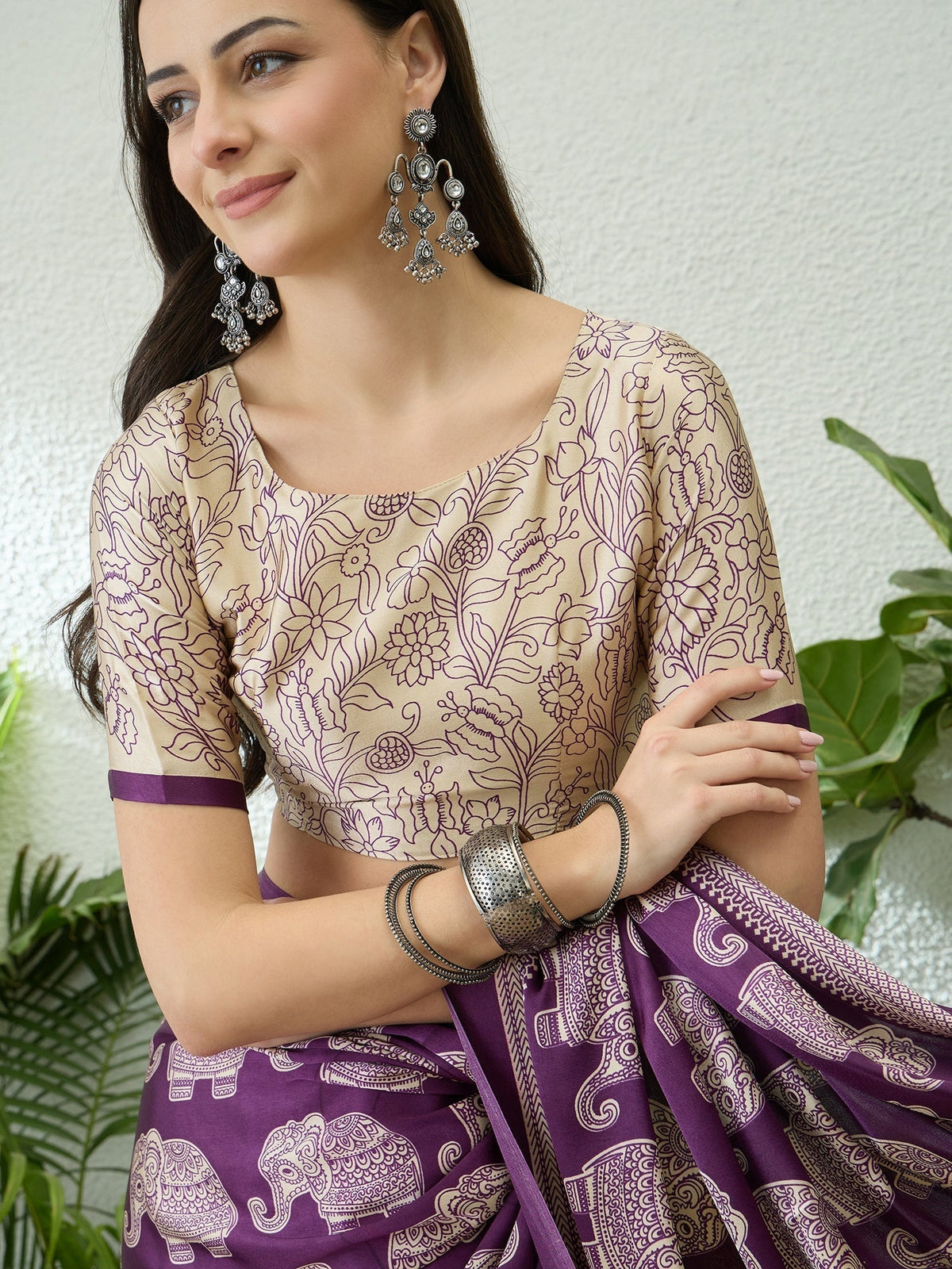 Aakriti Contemporary Semi Modal Saree for Special Occasions