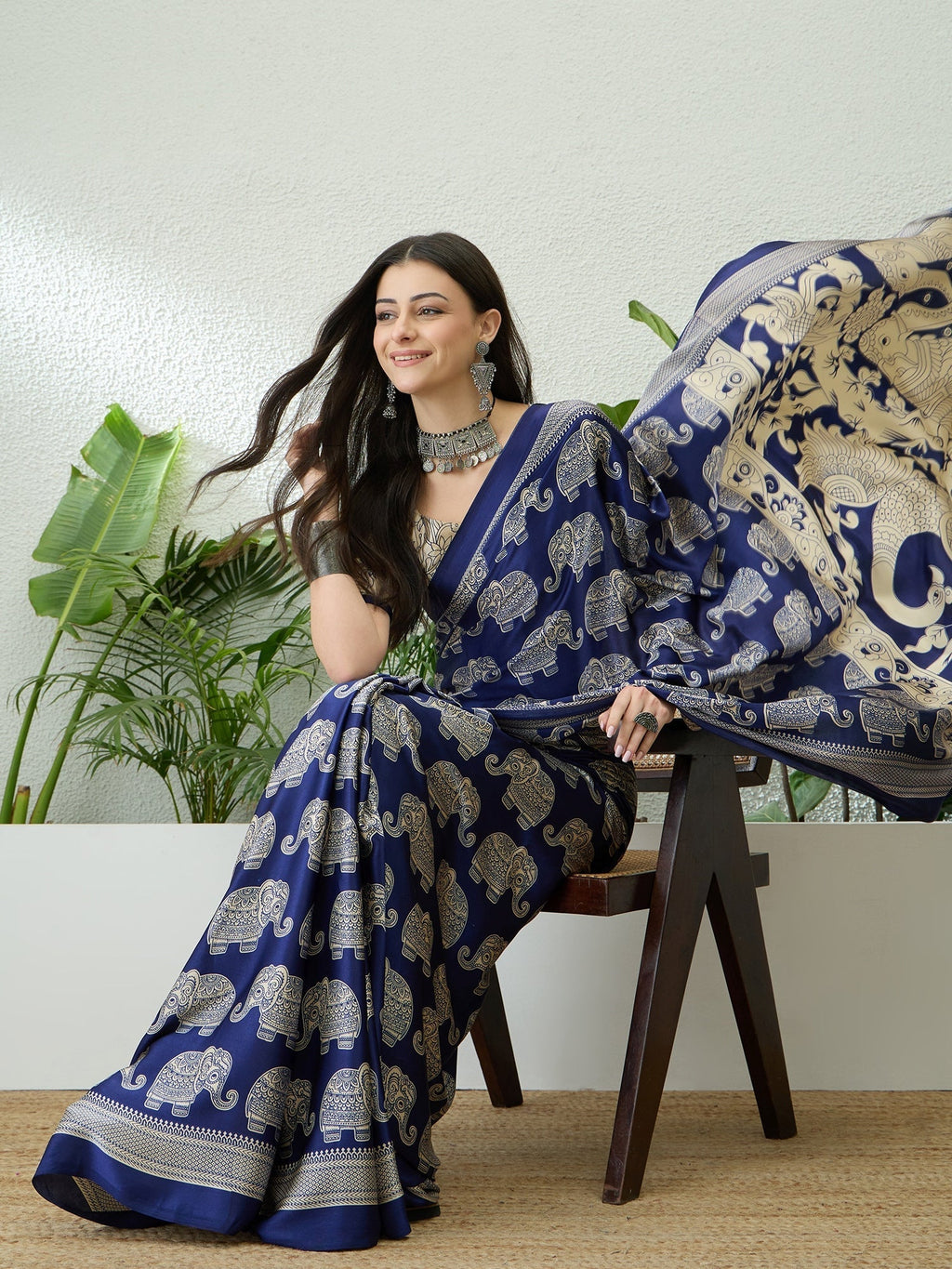 Aakriti Contemporary Semi Modal Saree for Special Occasions